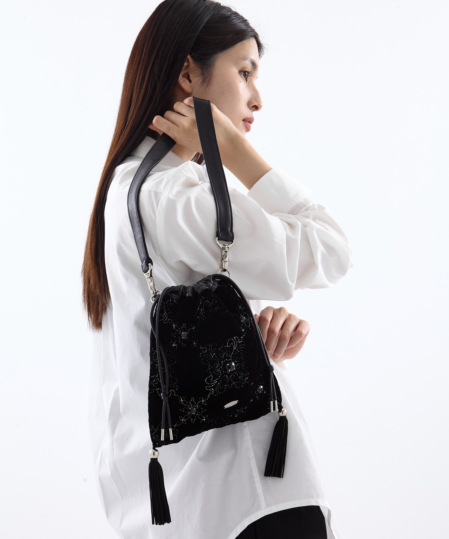 palace tiles quilted drawstring bag tanakadaisuke
