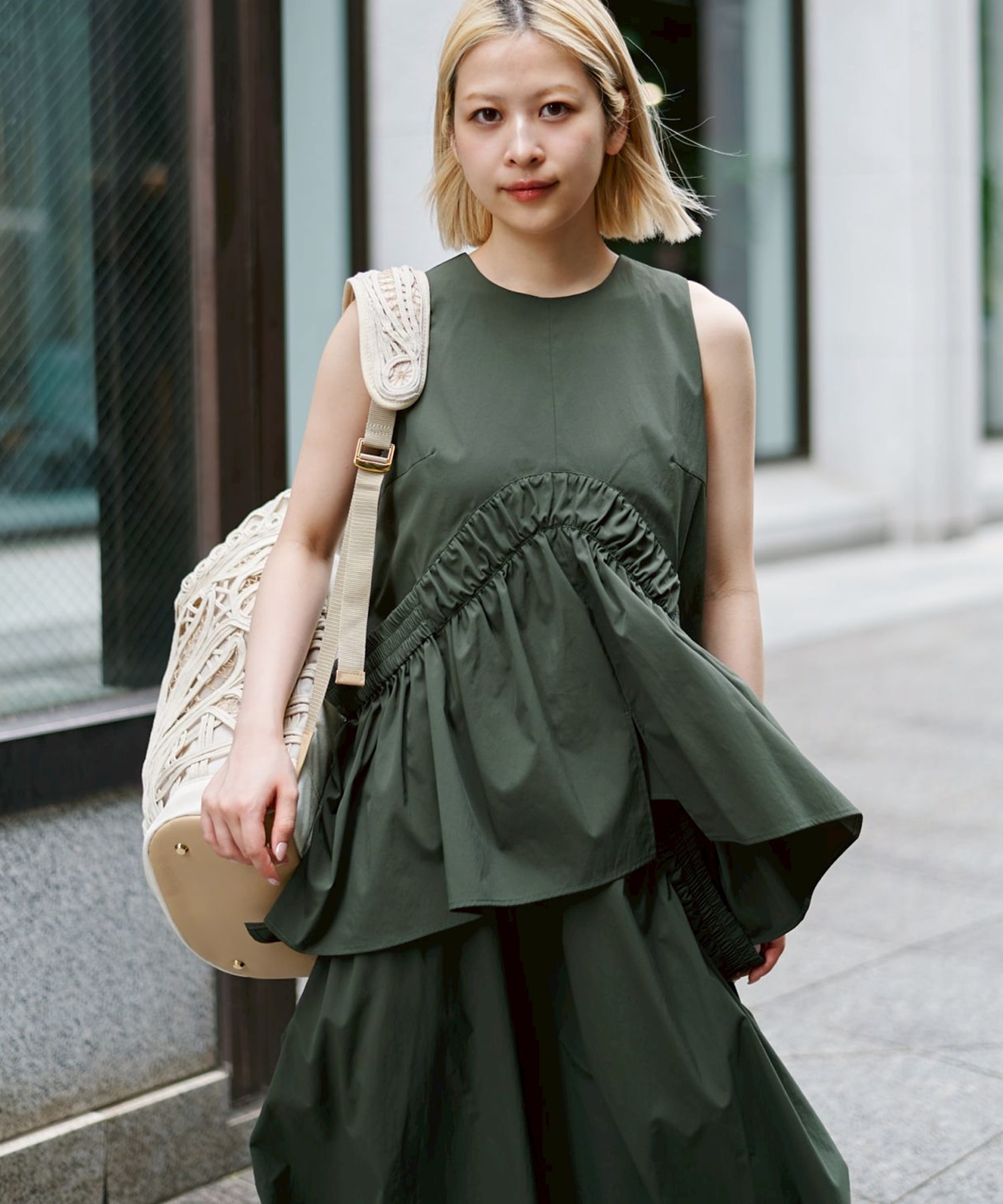 Cording Embroidery Backpack Mame Kurogouchi