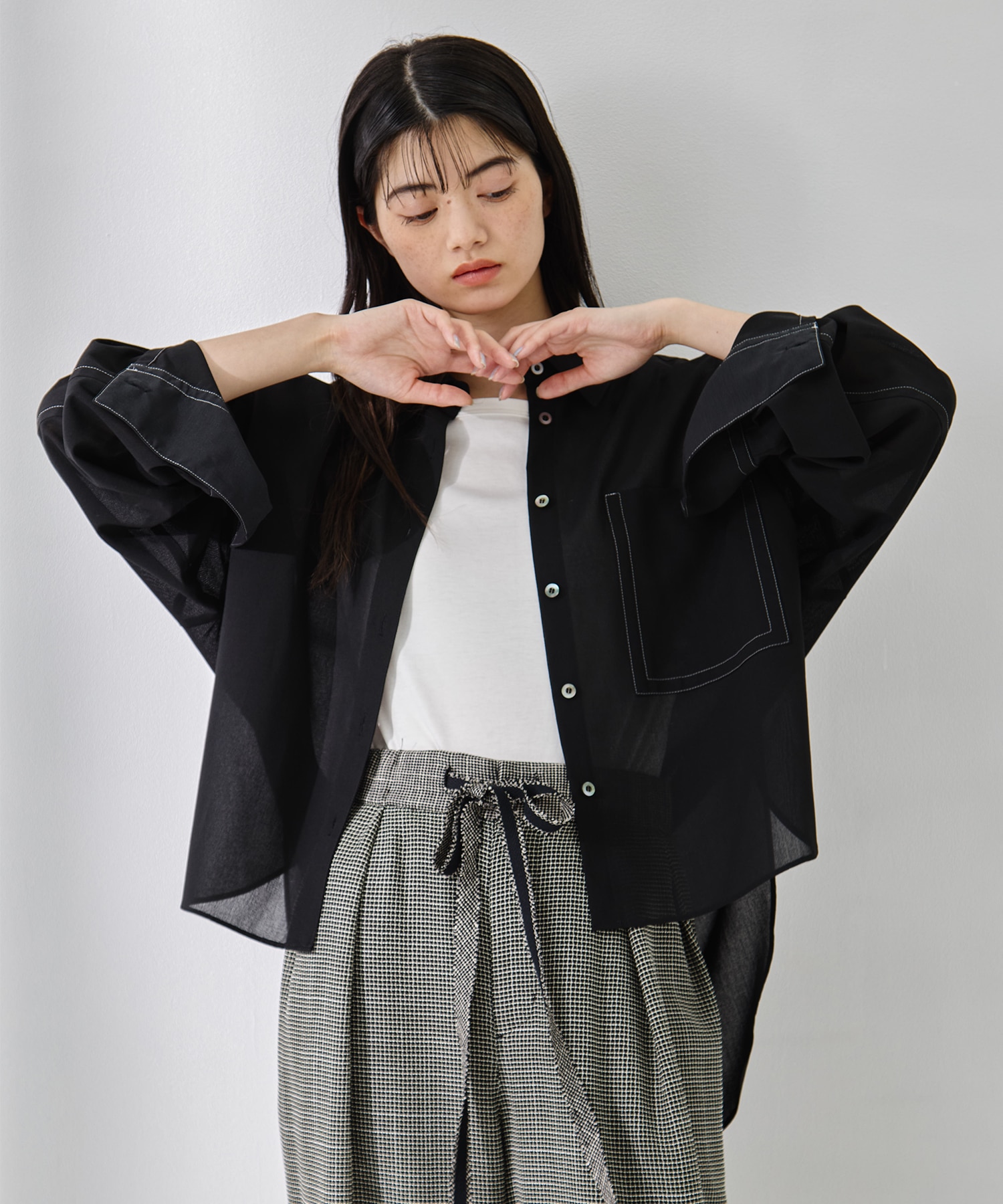 Matte Sheer Over Shirt STUDIOUS
