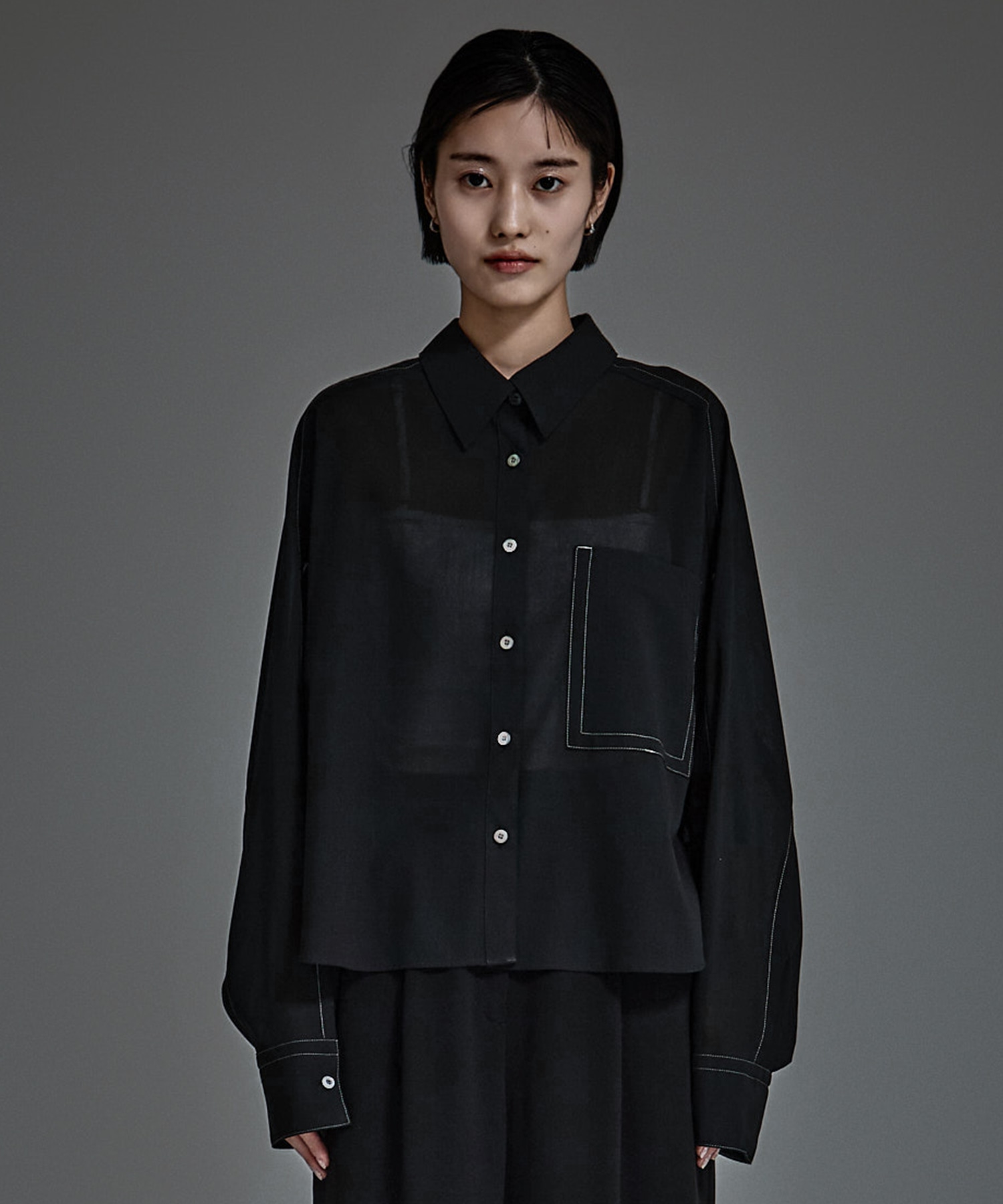 Stetched Sheer Shirt STUDIOUS