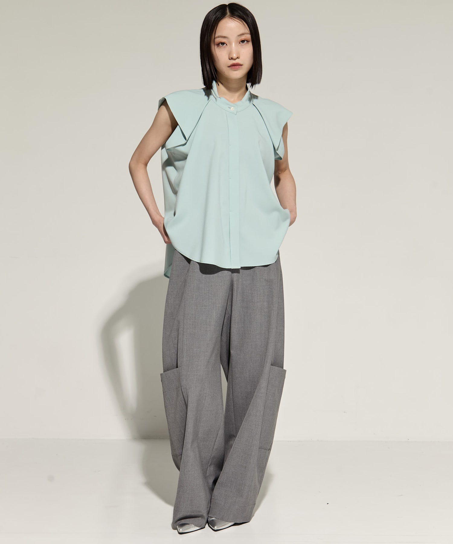 French Sleeve Drape Shirt STUDIOUS