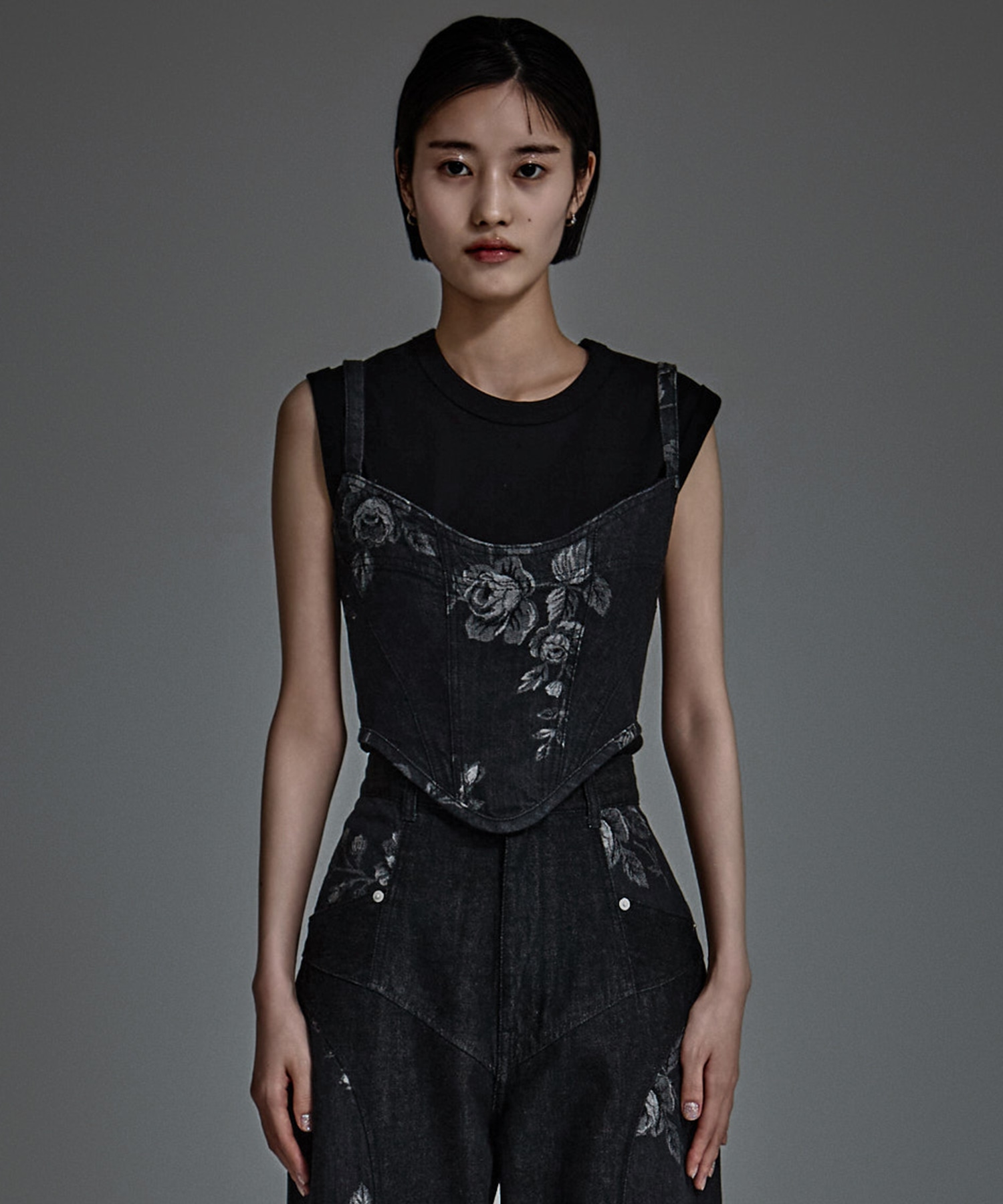 別注 ROSE DENIM BUSTIER FETICO