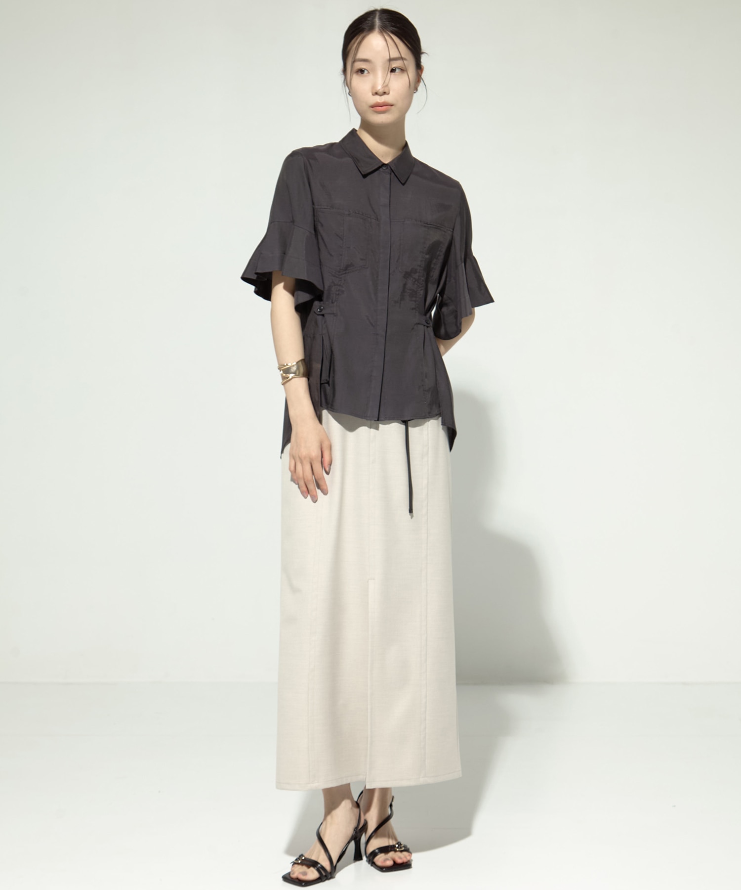 Hem Flare 2way Blouse STUDIOUS