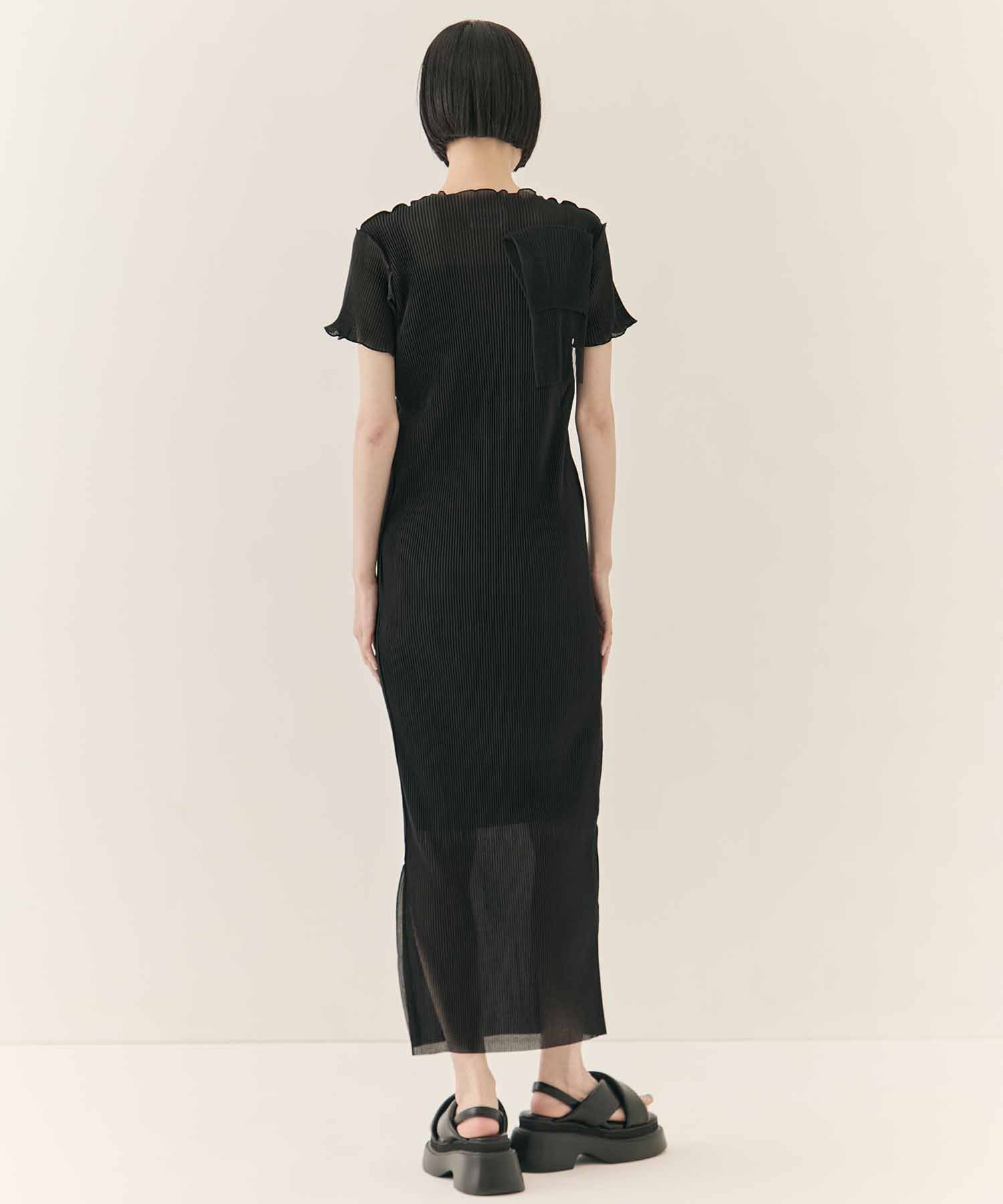 別注SHEER LAYERED SHORT SLEEVE DRESS kotohayokozawa