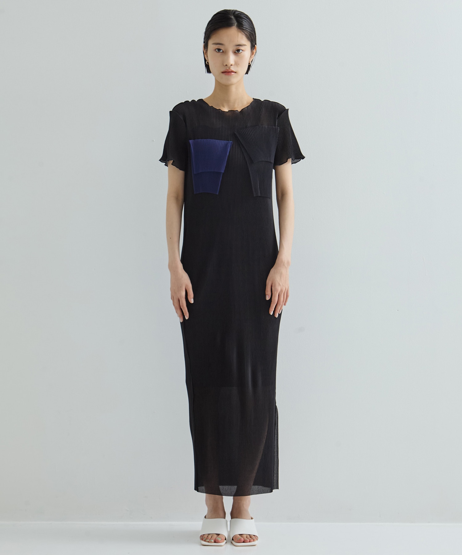 別注SHEER LAYERED SHORT SLEEVE DRESS kotohayokozawa