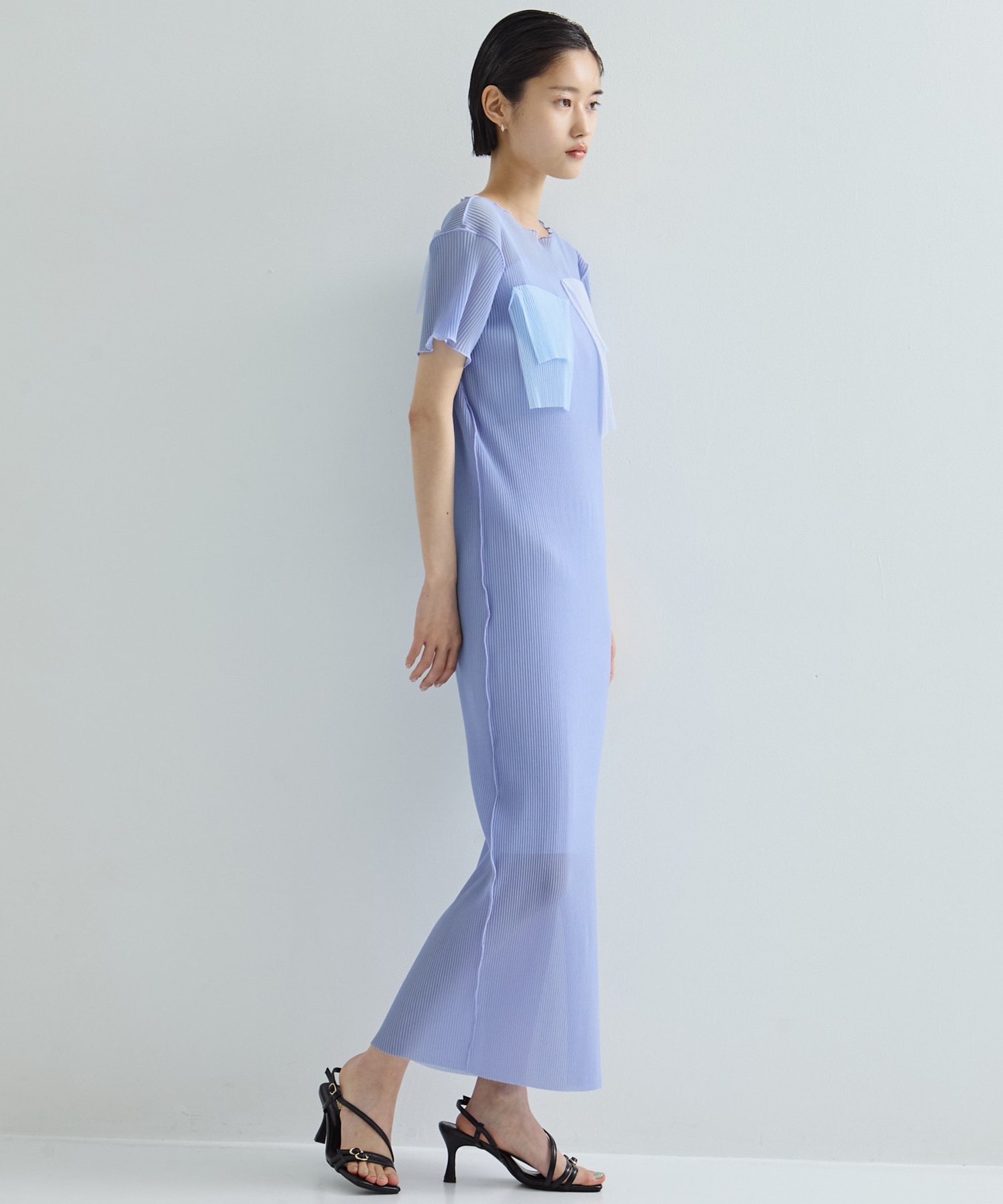 別注SHEER LAYERED SHORT SLEEVE DRESS kotohayokozawa