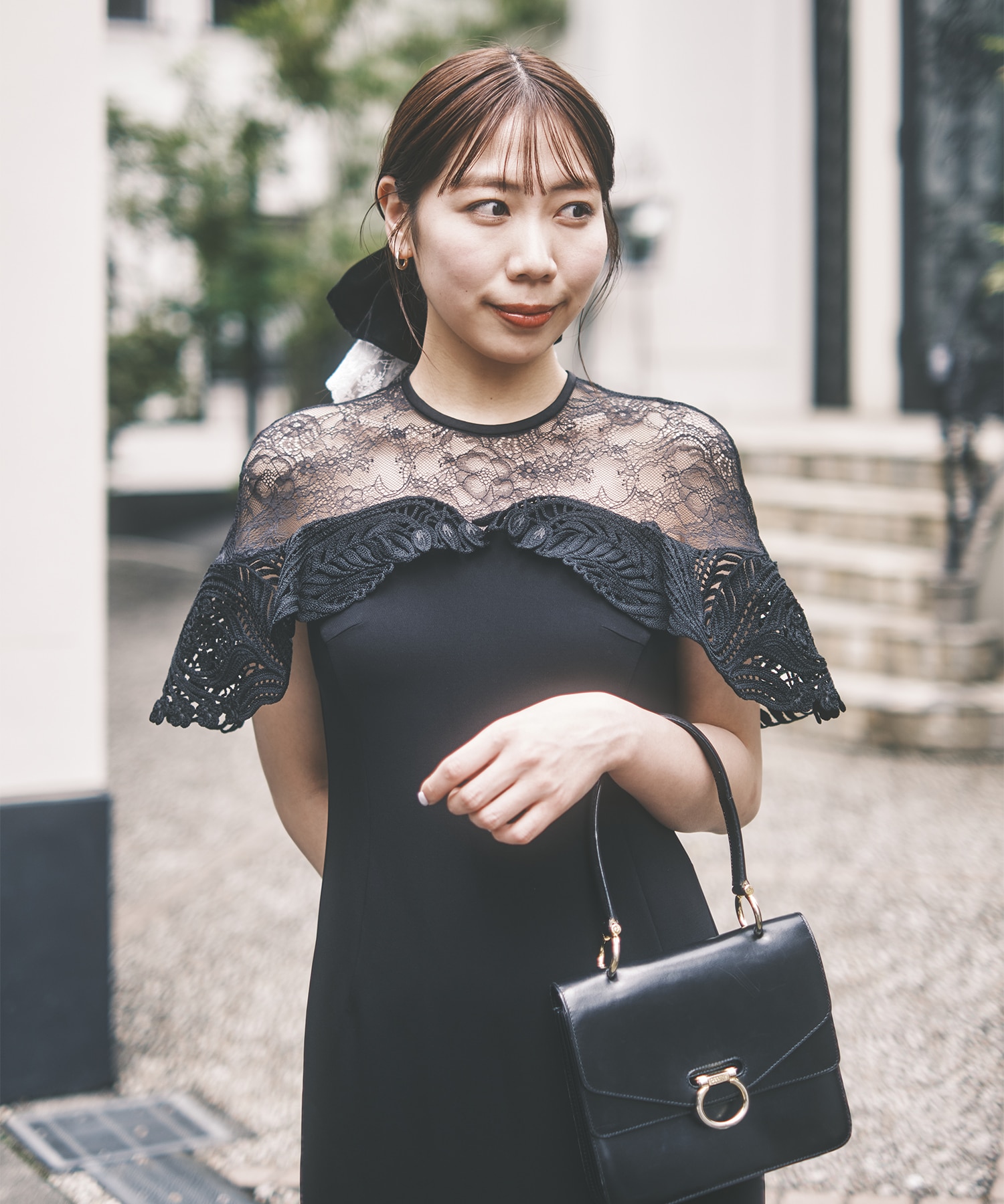Tulle Lace Classic Dress Mame Kurogouchi