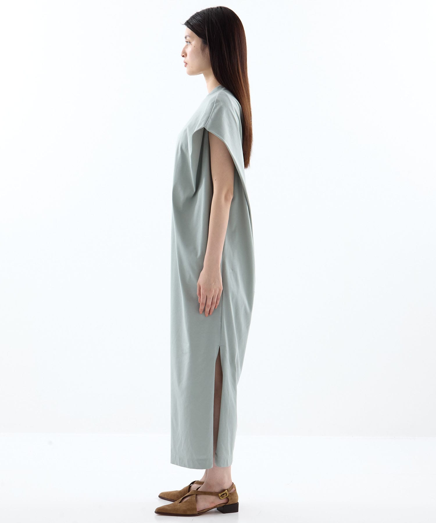 Cotton Jersey Asymmetric Dress Mame Kurogouchi