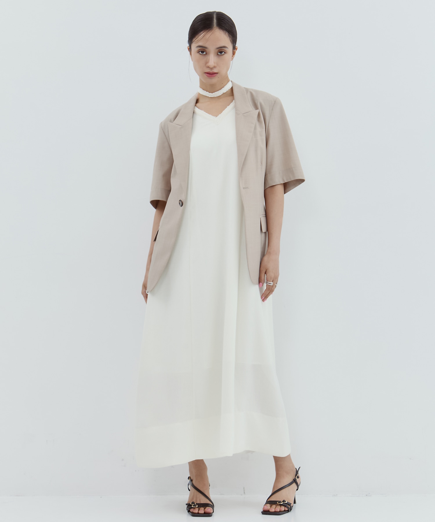 V Neck Sleeveless Mesh Dress STUDIOUS