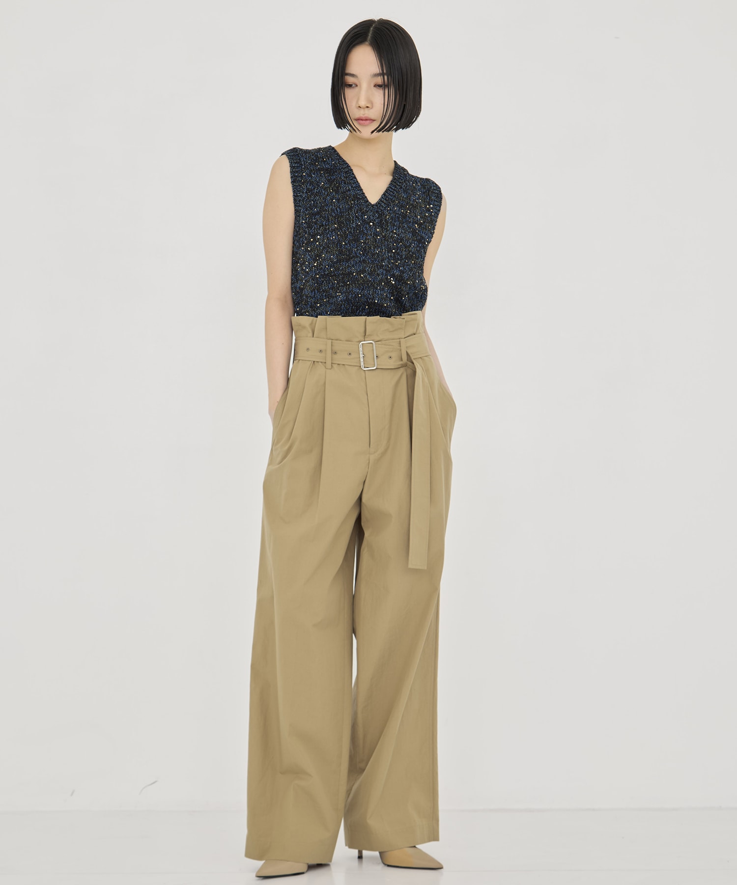 Lila Sequinned knit pullover AKIRANAKA