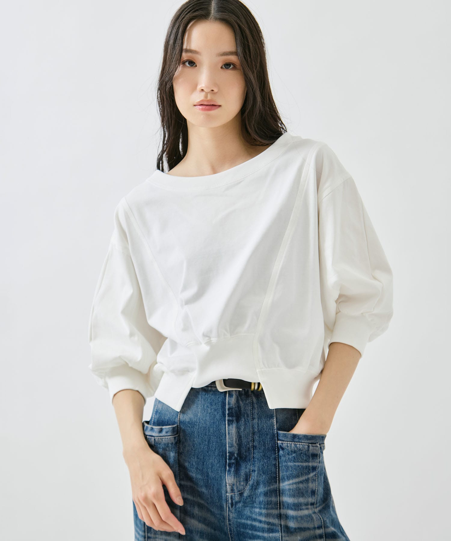 2WAY VOLUME SLEEVE TOPS STUDIOUS