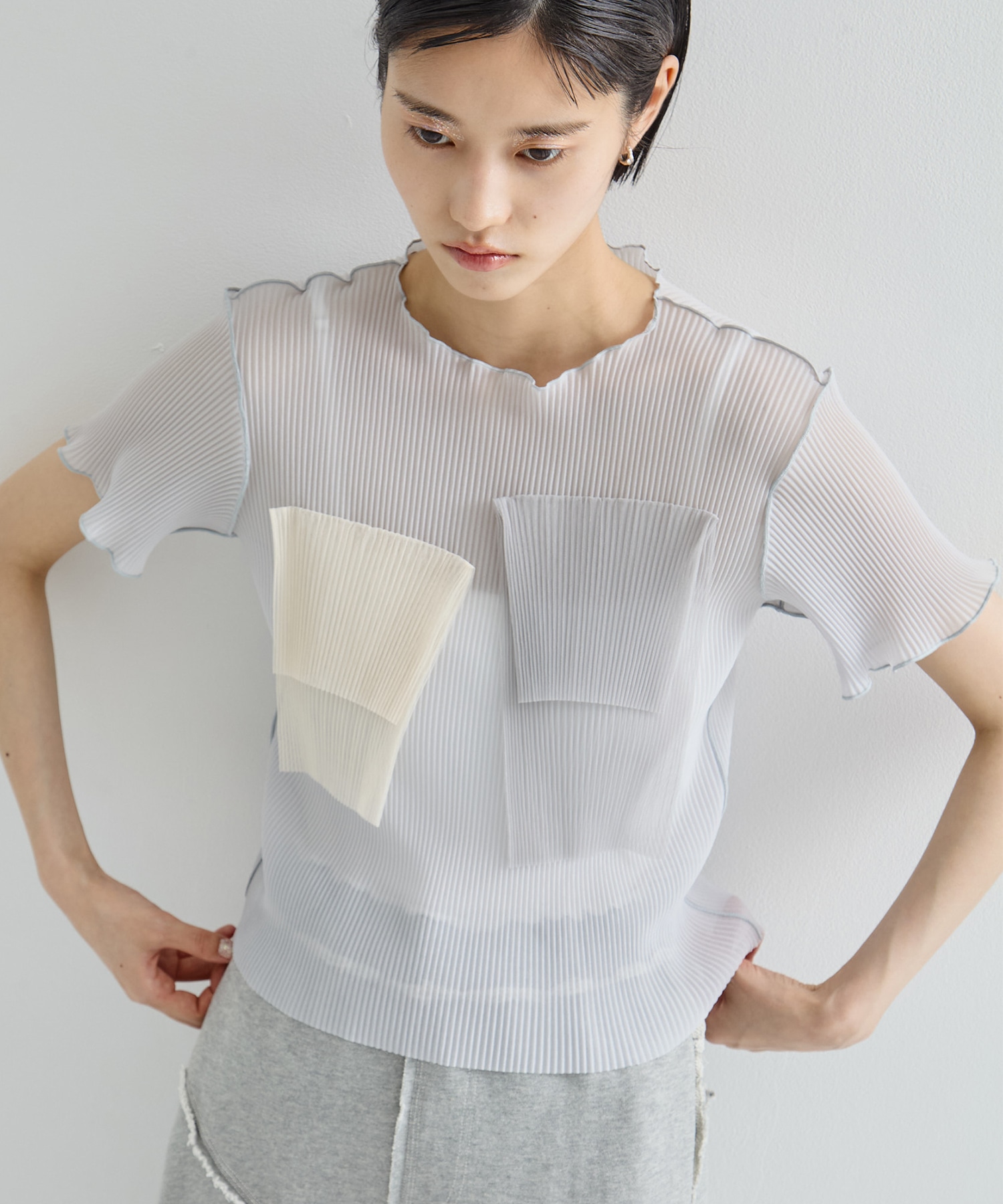 別注SHEER SHORT SLEEVE TOP kotohayokozawa