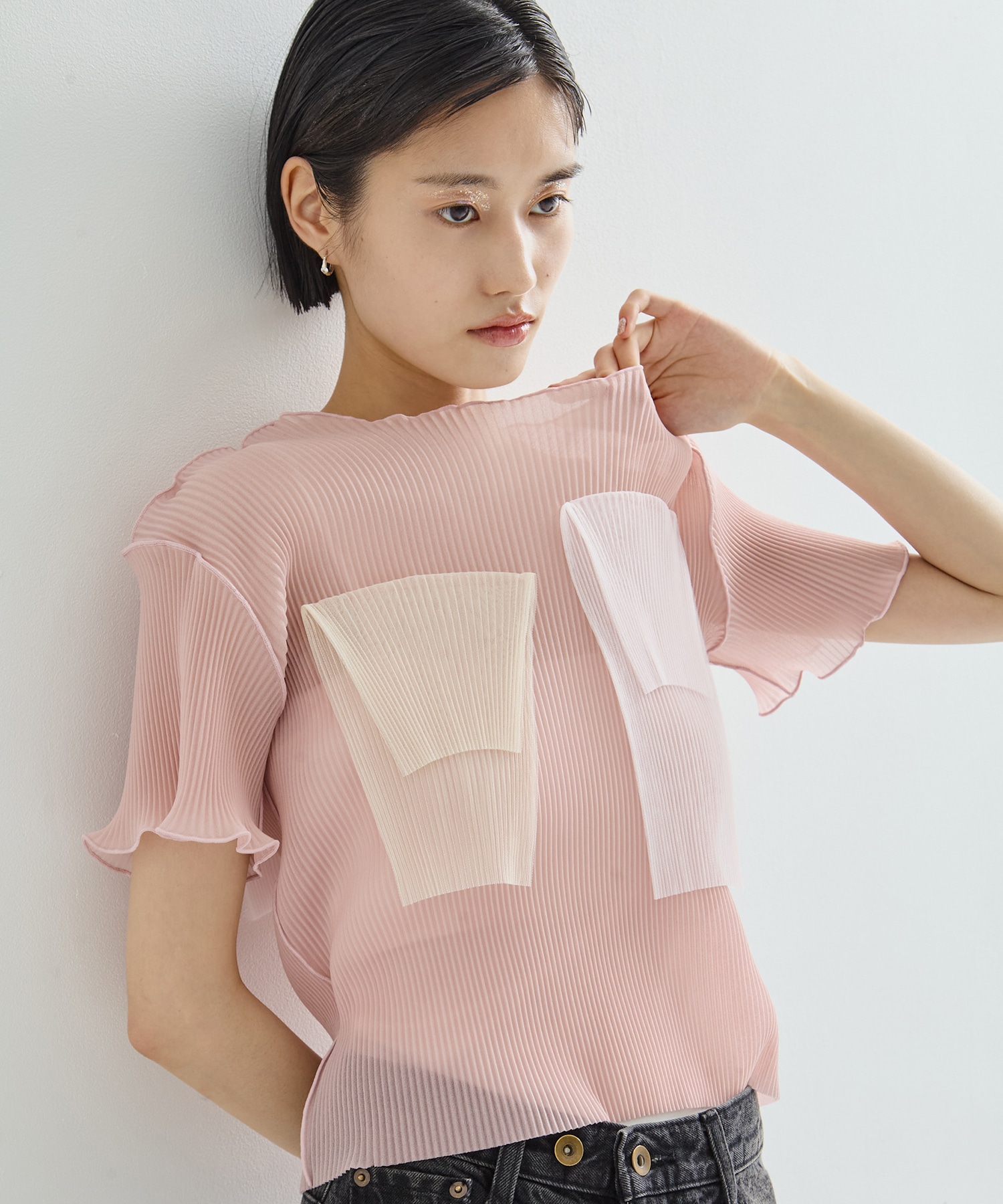 別注SHEER SHORT SLEEVE TOP kotohayokozawa