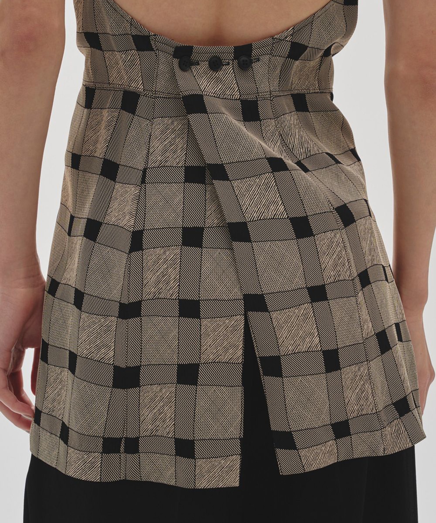 Halterneck Checkjaquard Top TODAYFUL