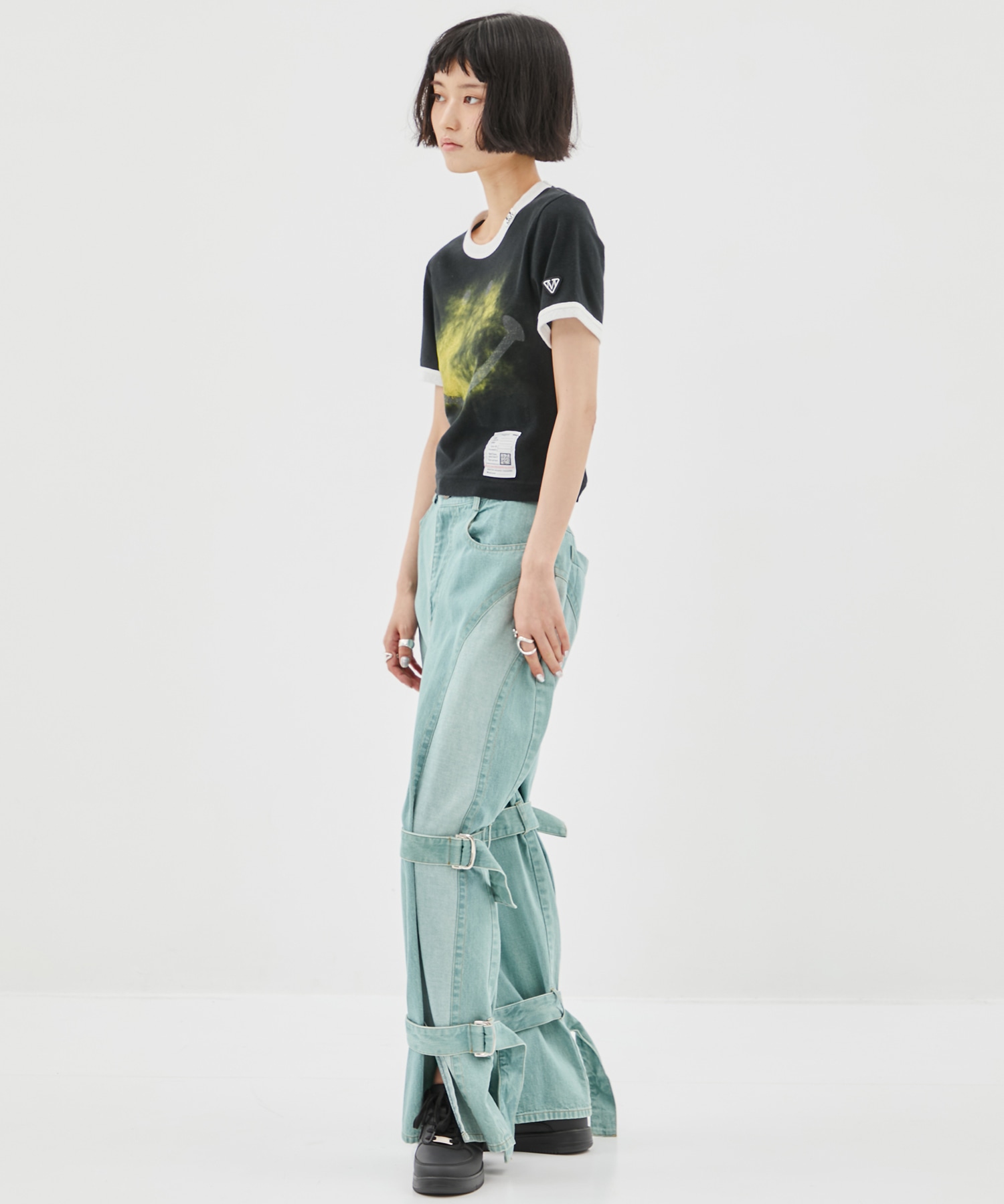 SMILY FACE PRINTED MINI TEE Maison MIHARA YASUHIRO