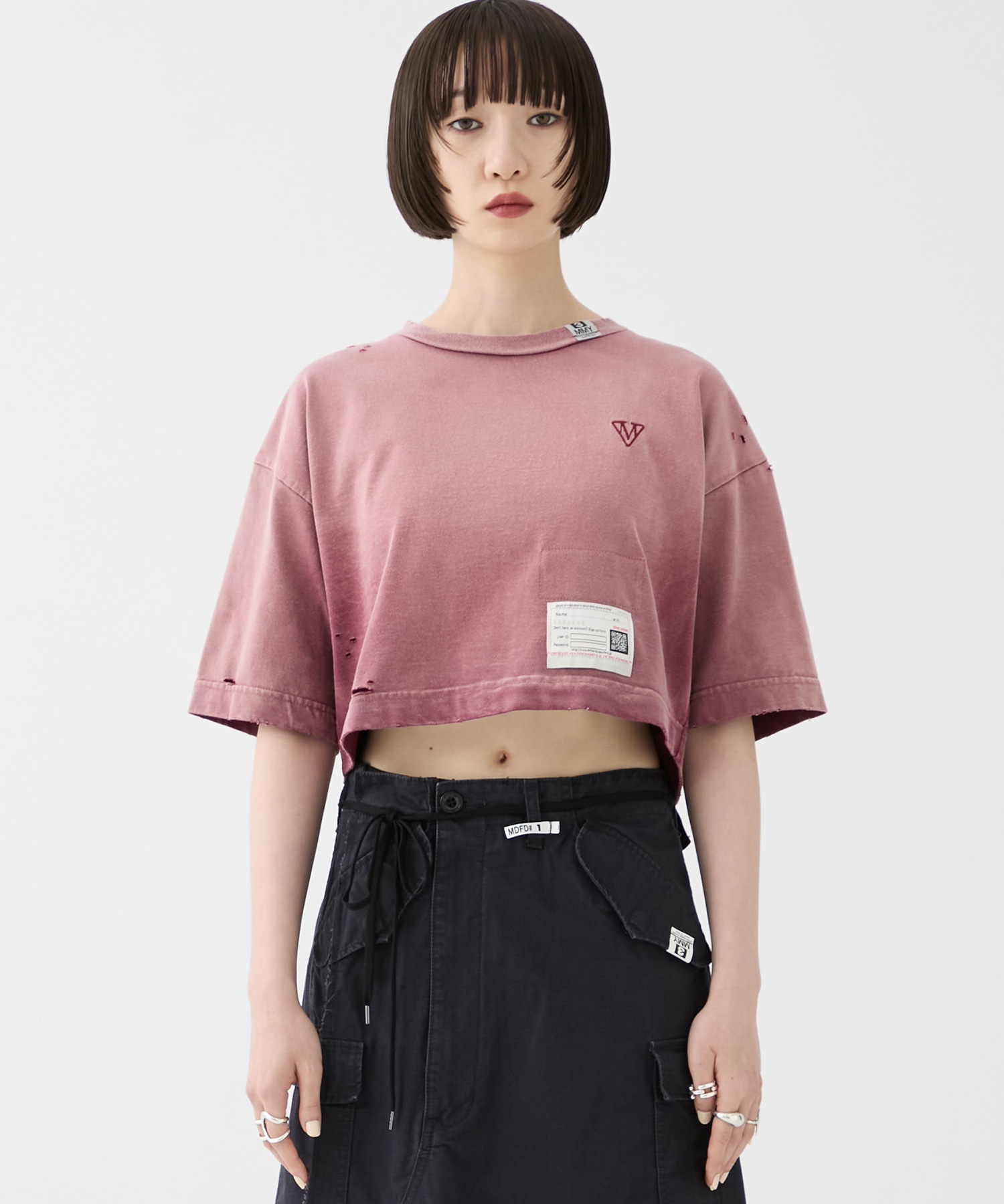 SUN FADED CROPPED TEE Maison MIHARA YASUHIRO