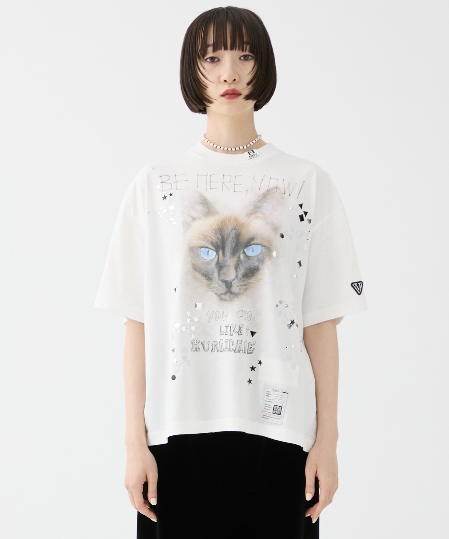 EMBELLISHED DISTRESSED TEE Maison MIHARA YASUHIRO