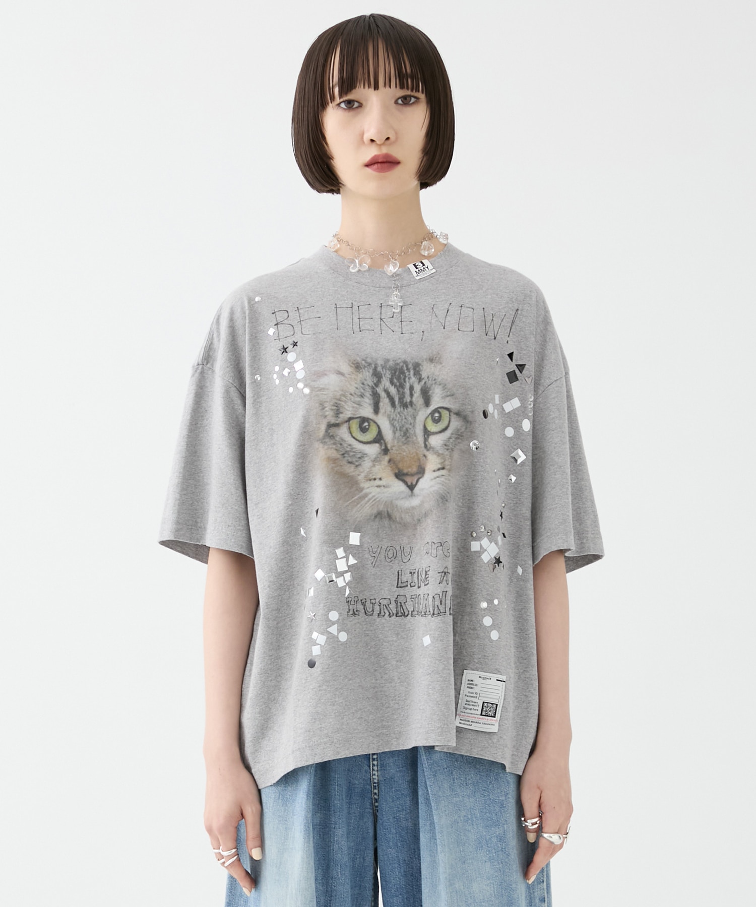 EMBELLISHED DISTRESSED TEE Maison MIHARA YASUHIRO