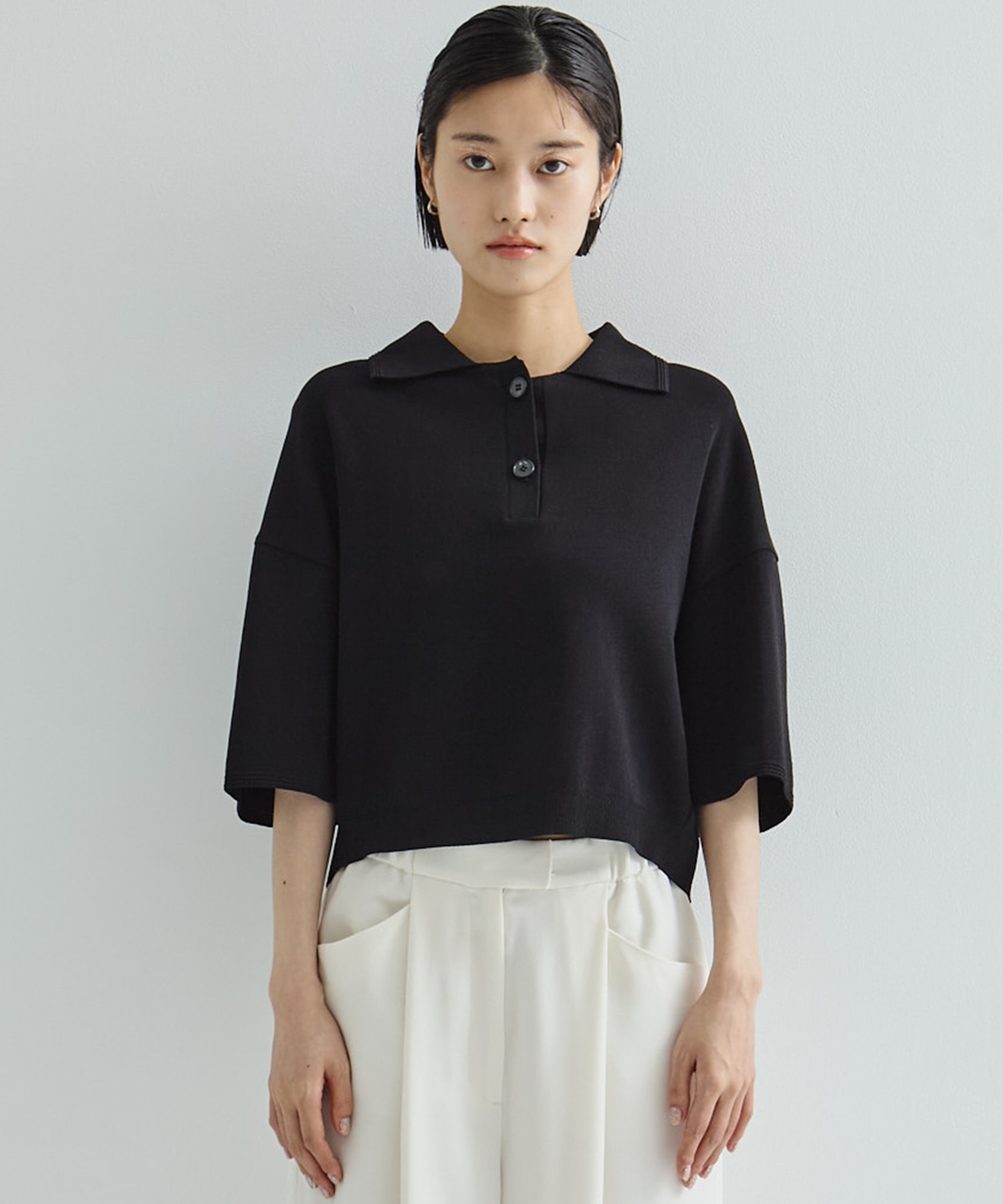 別注POLO KNIT TOPS WRAPINKNOT