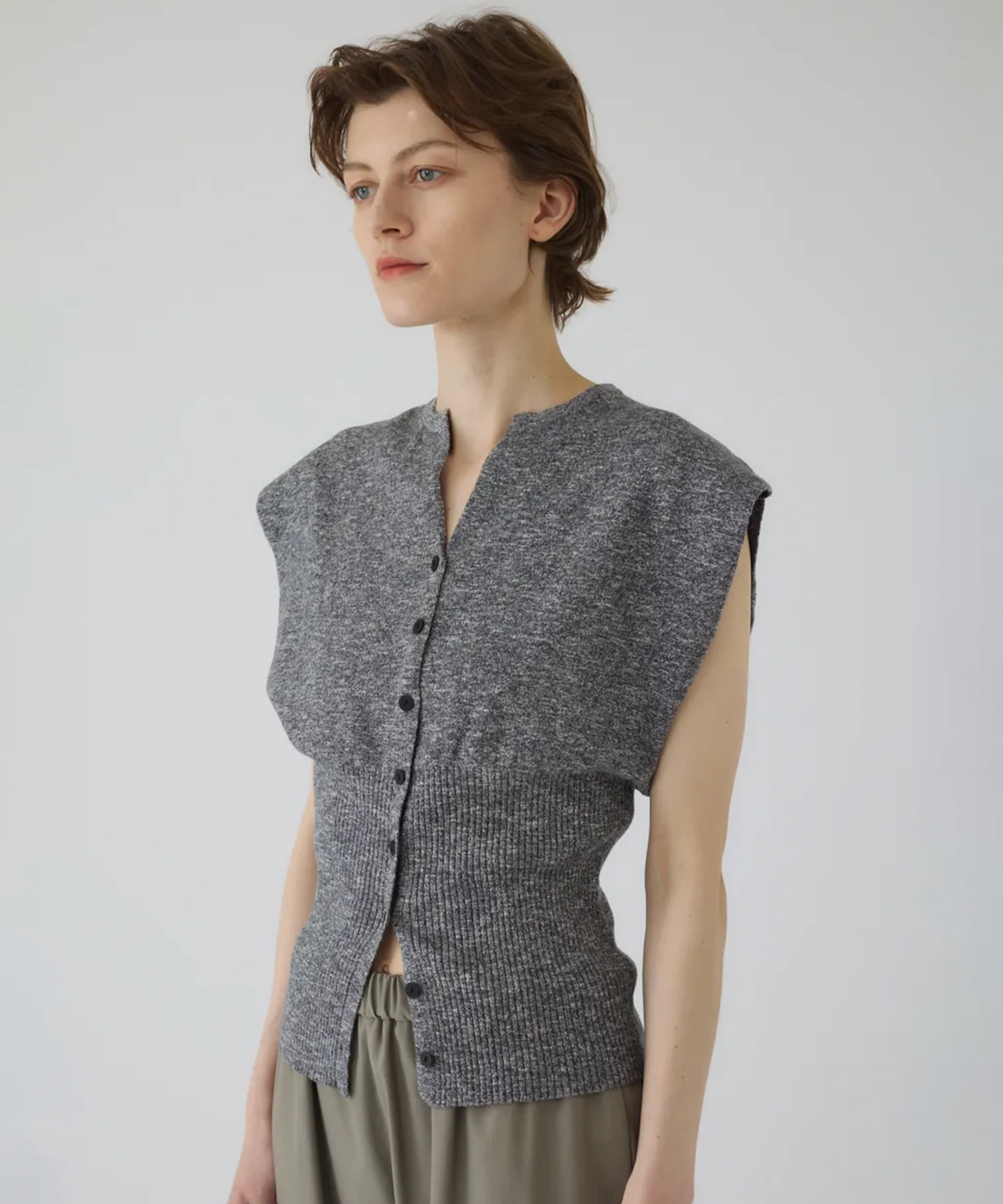 Mix yarn rib knit RIM.ARK