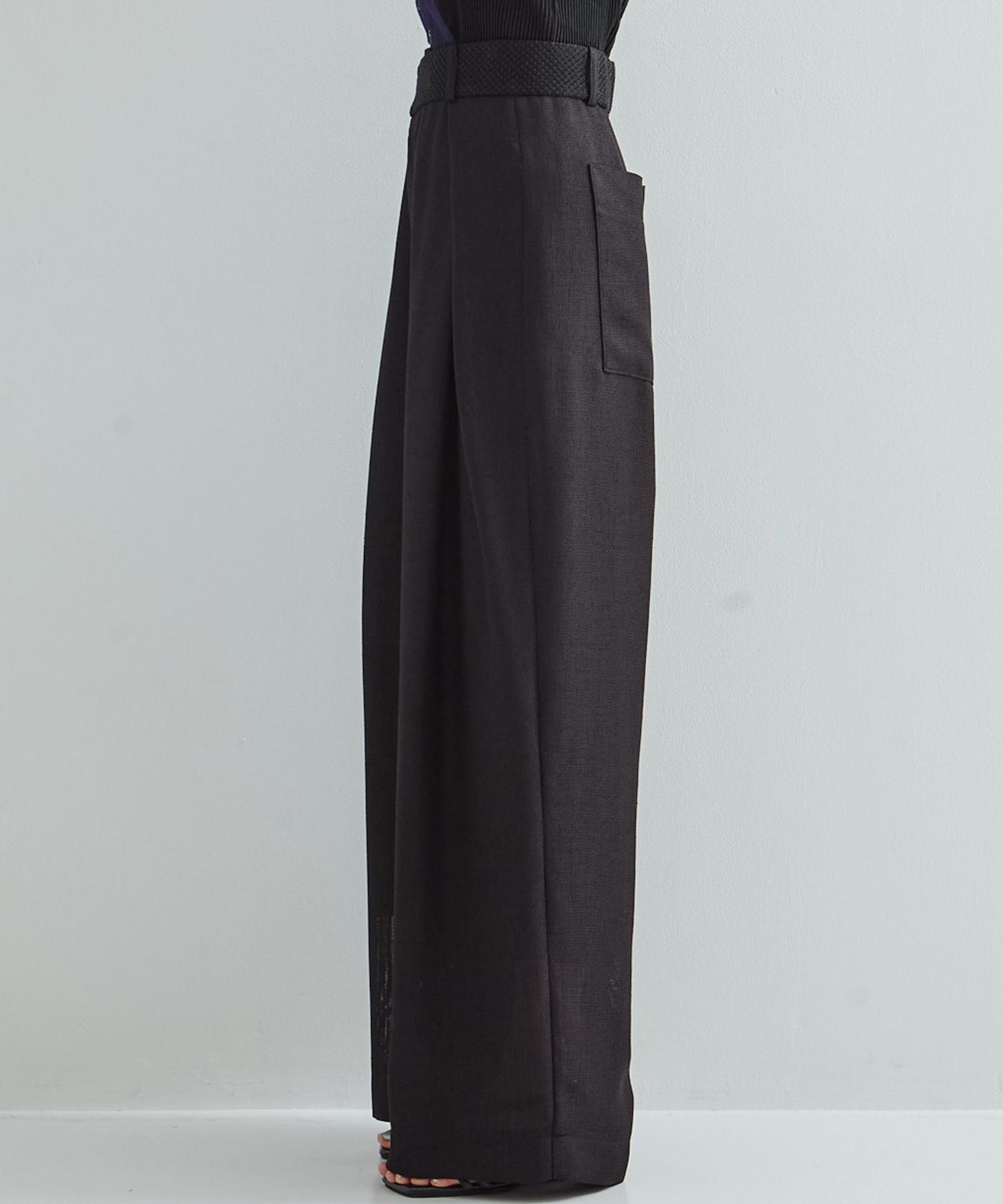 Asymmetric Front Mesh Trousers STUDIOUS