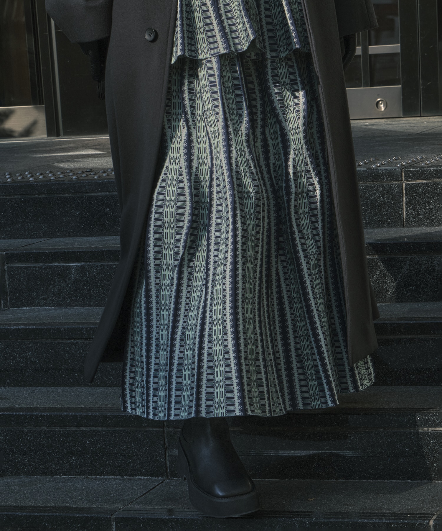 Lantern Knitted Volume Skirt Mame Kurogouchi