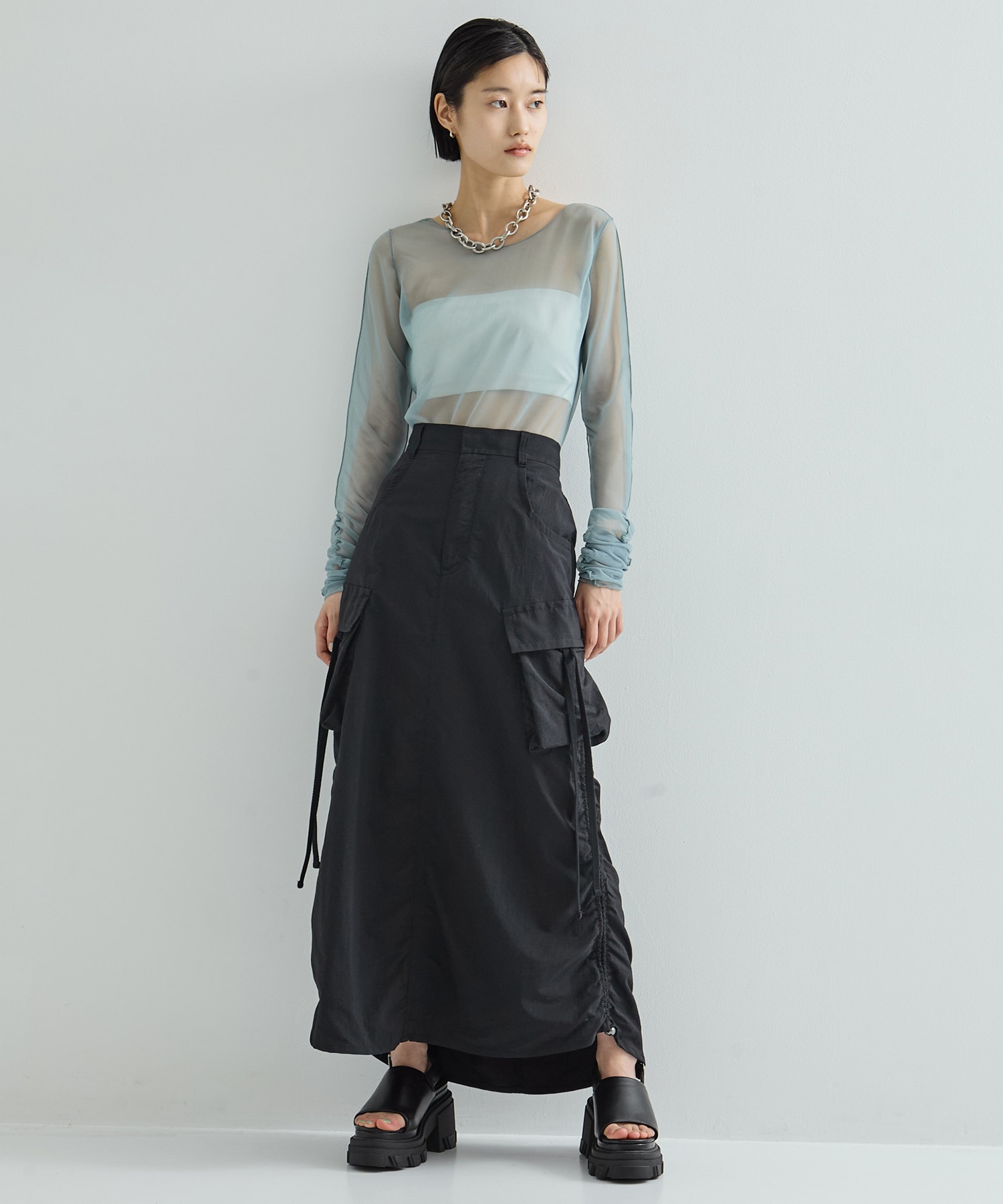 Drawstring Cargo Skirt STUDIOUS
