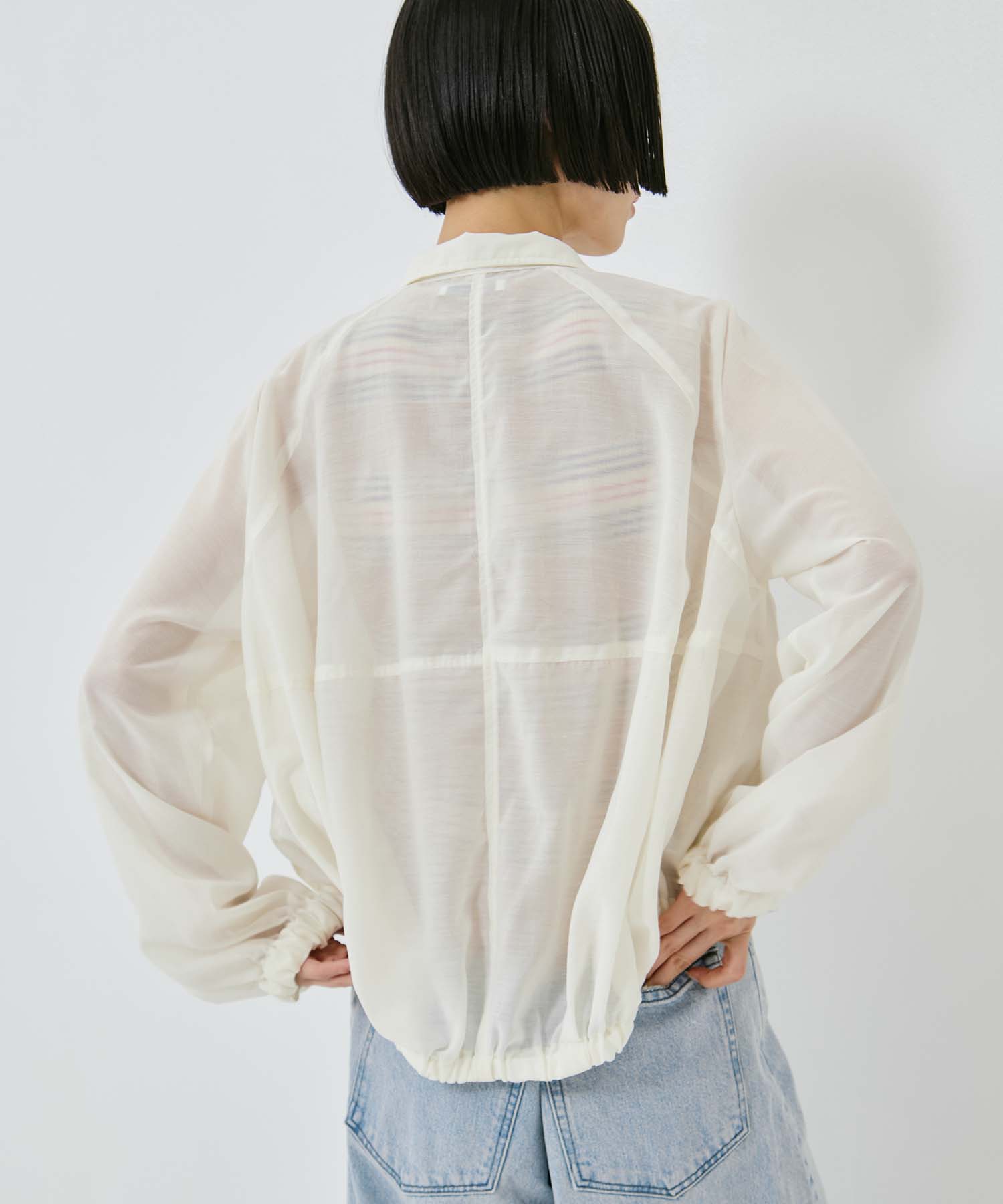 SHEER ZIP BLOUSON STUDIOUS