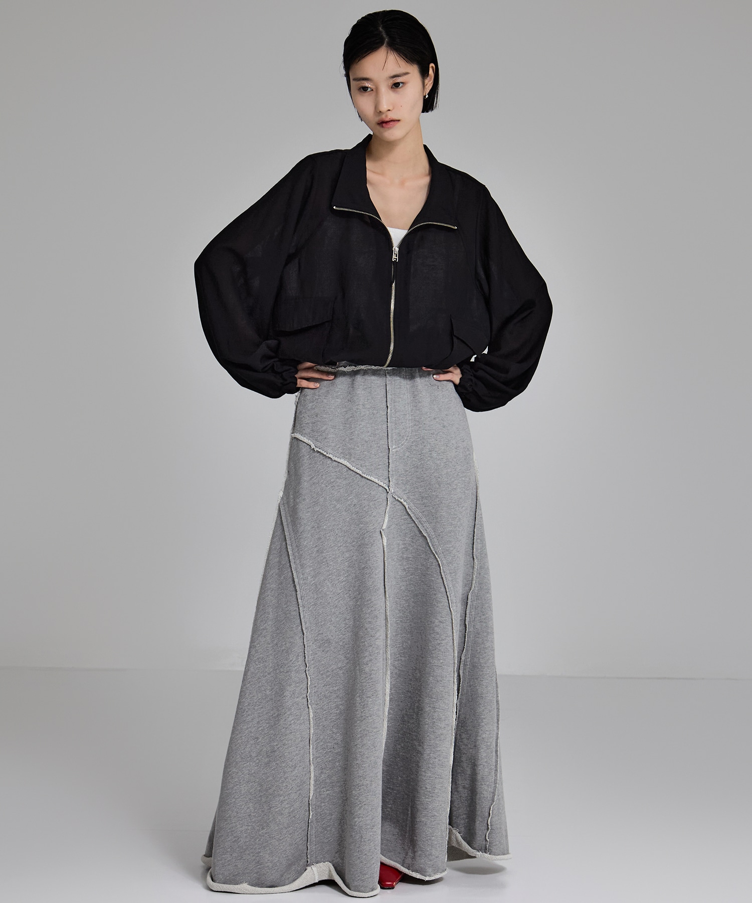 SHEER ZIP BLOUSON STUDIOUS