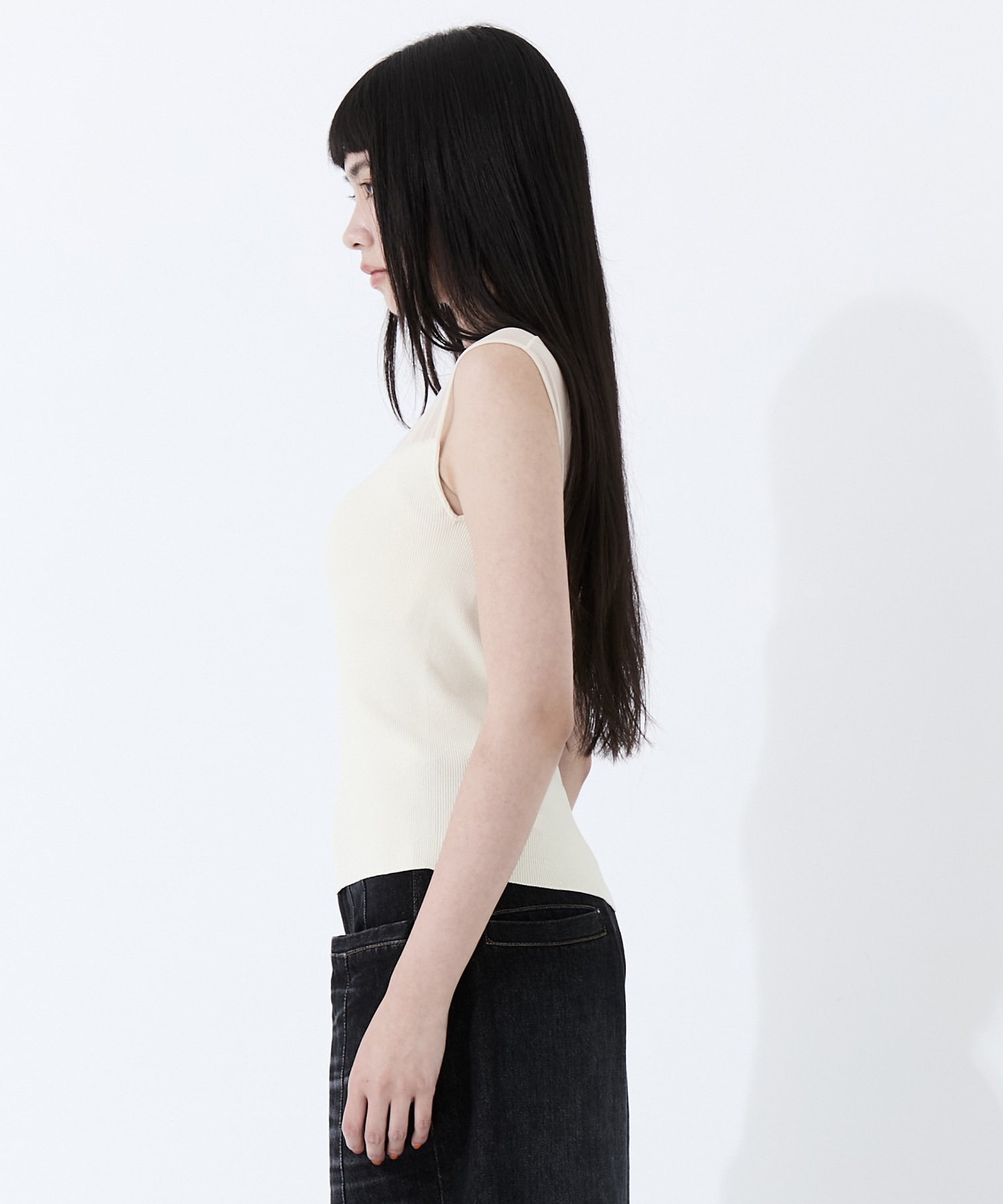 別注SKIN CUPTOPS(S BLACK): NICENICEMOMENT: WOMENS｜ STUDIOUS