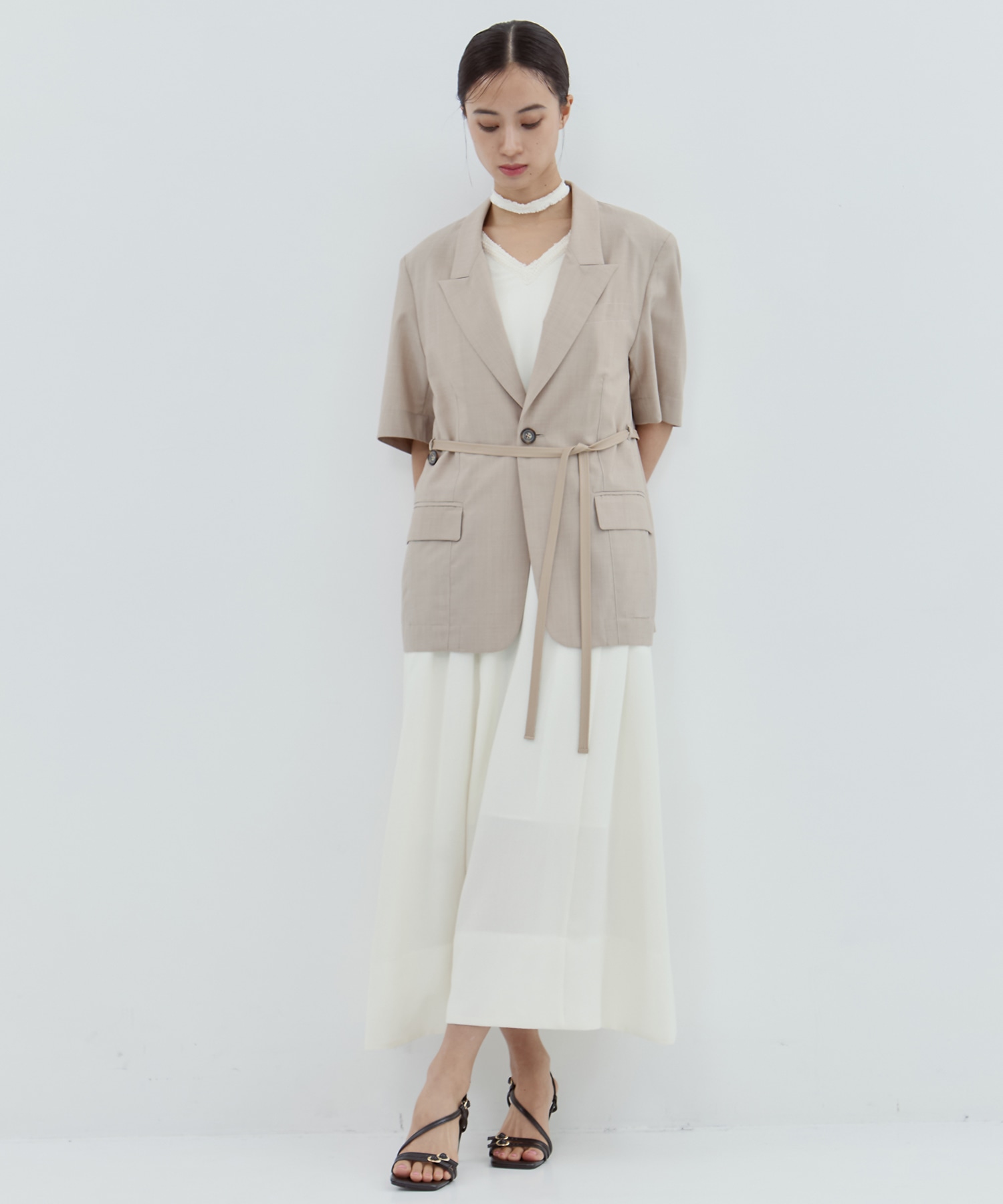 Half Sleeve Summer Wool Jacket STUDIOUS