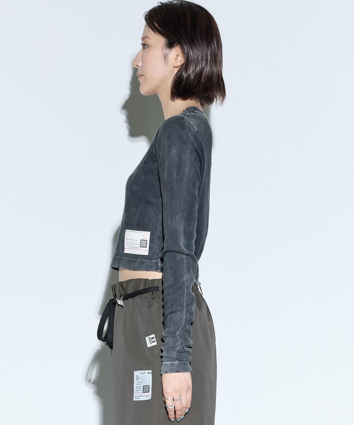 BLEACHED LONG SLEEVES TEE Maison MIHARA YASUHIRO