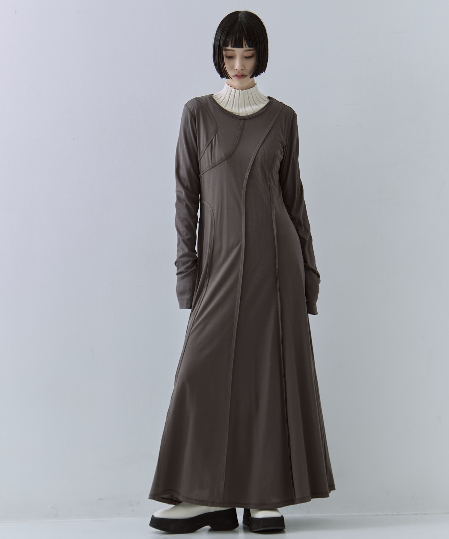 Deconstructed Jersey Dress(1 DARK GREY): STUDIOUS: WOMENS