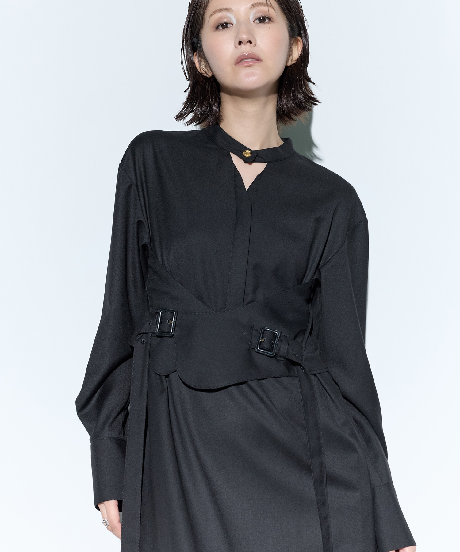 Cape belt dress MURRAL