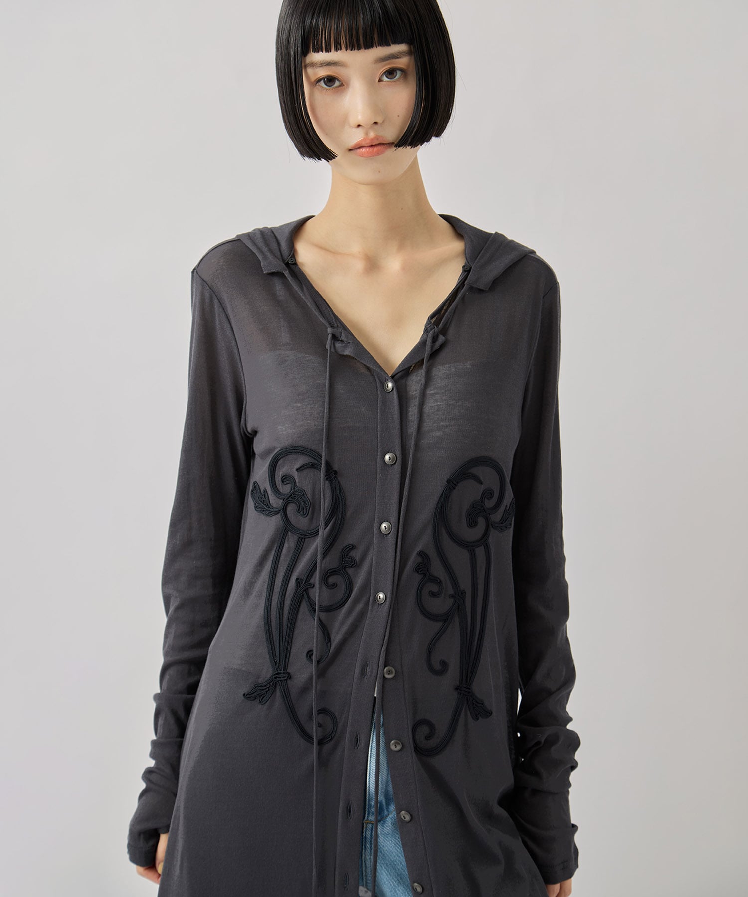 別注 iron embroidery cotton sheer onpiec tanakadaisuke