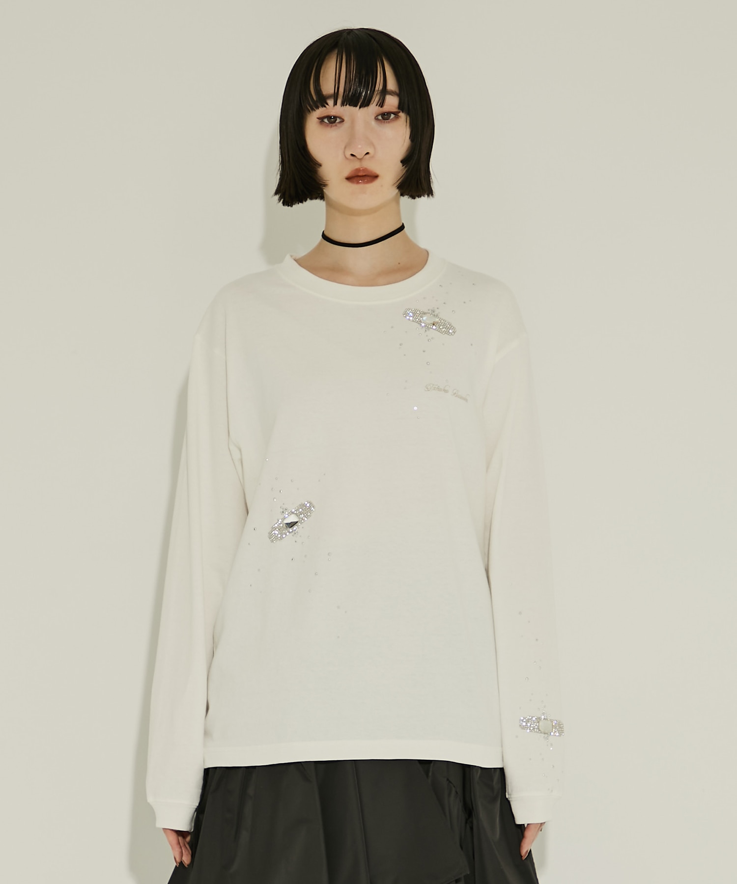 今季　Bijou Aid T-shirt White Bijou Aid long sleeve T-shirt White(2 WHITE): tanakadaisuke