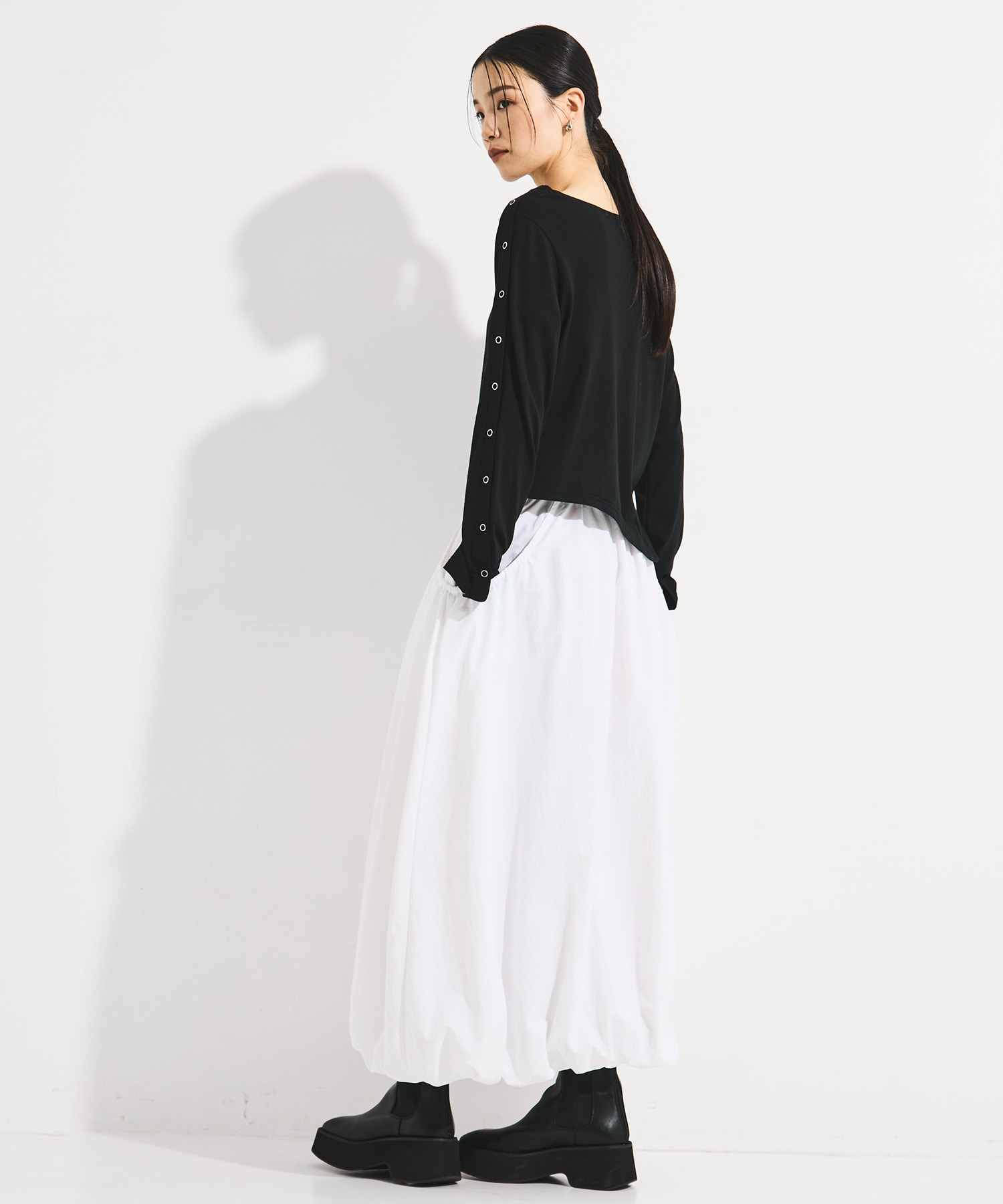 SHOULDER SNAP LONG SLEEVE TEE STUDIOUS