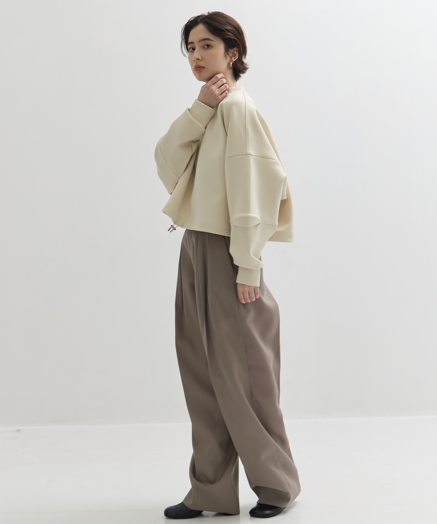 Draw Cord Cropped T UJOH