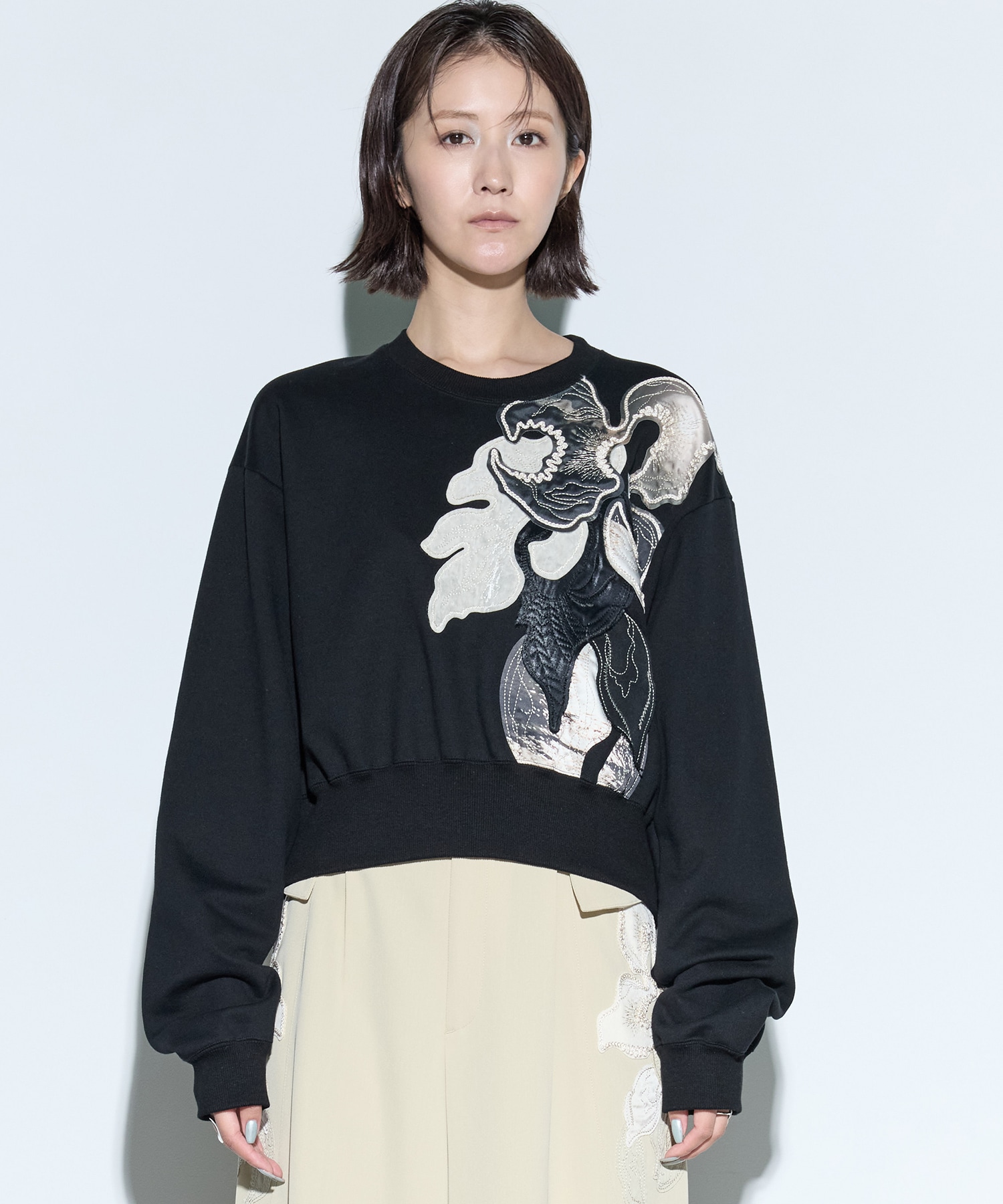 Patchwork embroidered sweatshirt MURRAL