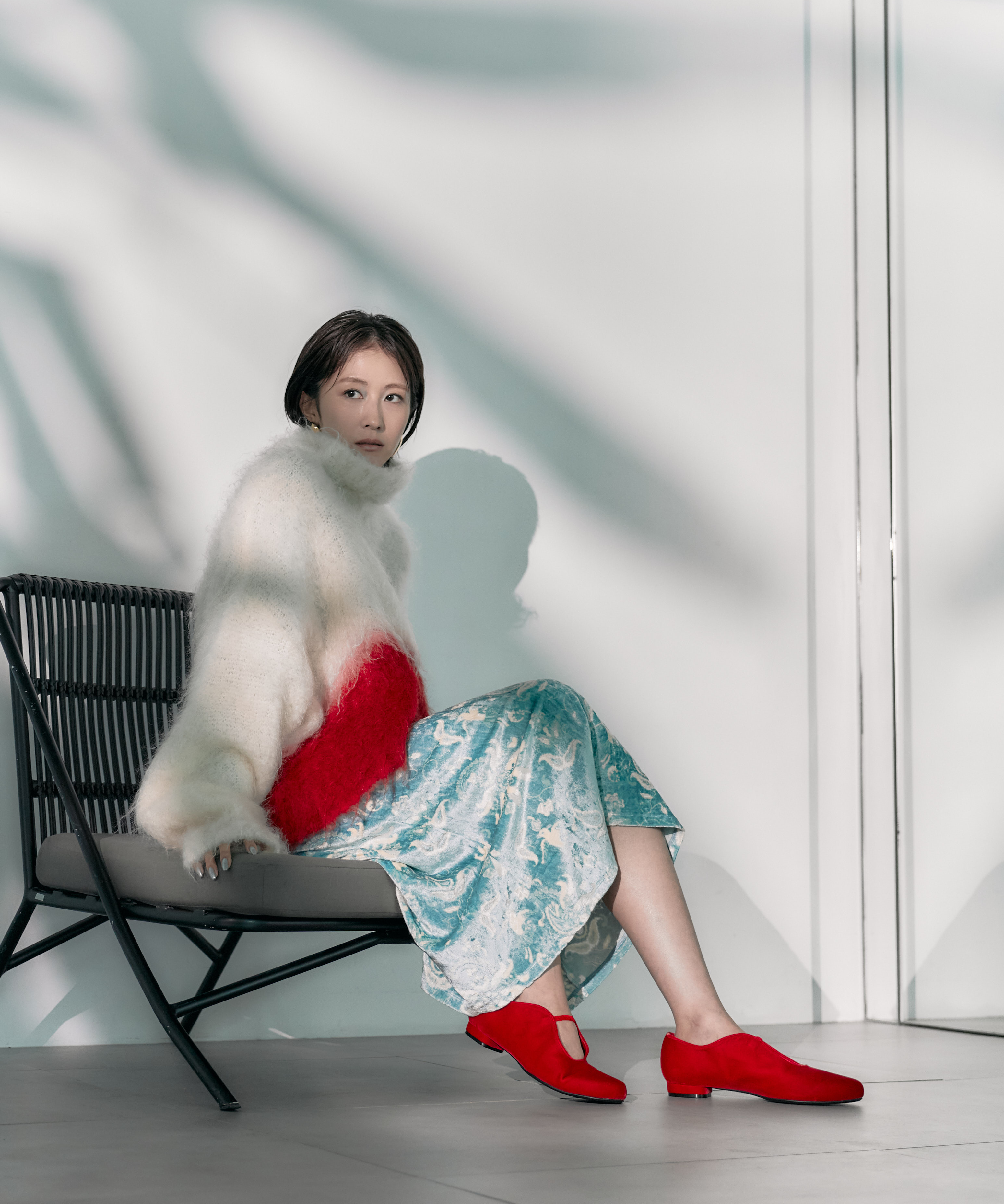 洋楽 MEDU NETR 1uv1s1zjuslyku Fur Knitted High Neck Top(1 WHITE): Mame Kurogouchi: WOMENS