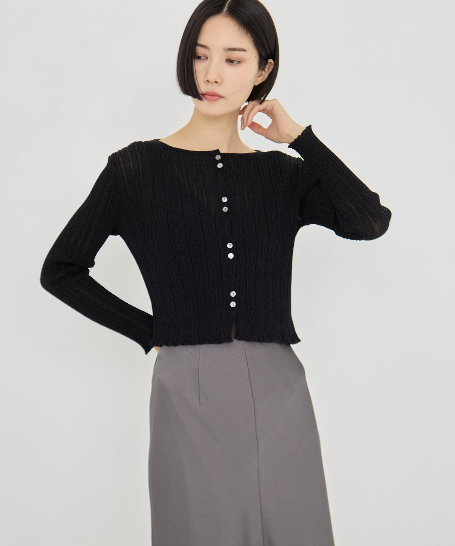 SHEER RANDOM LIB KNIT STUDIOUS