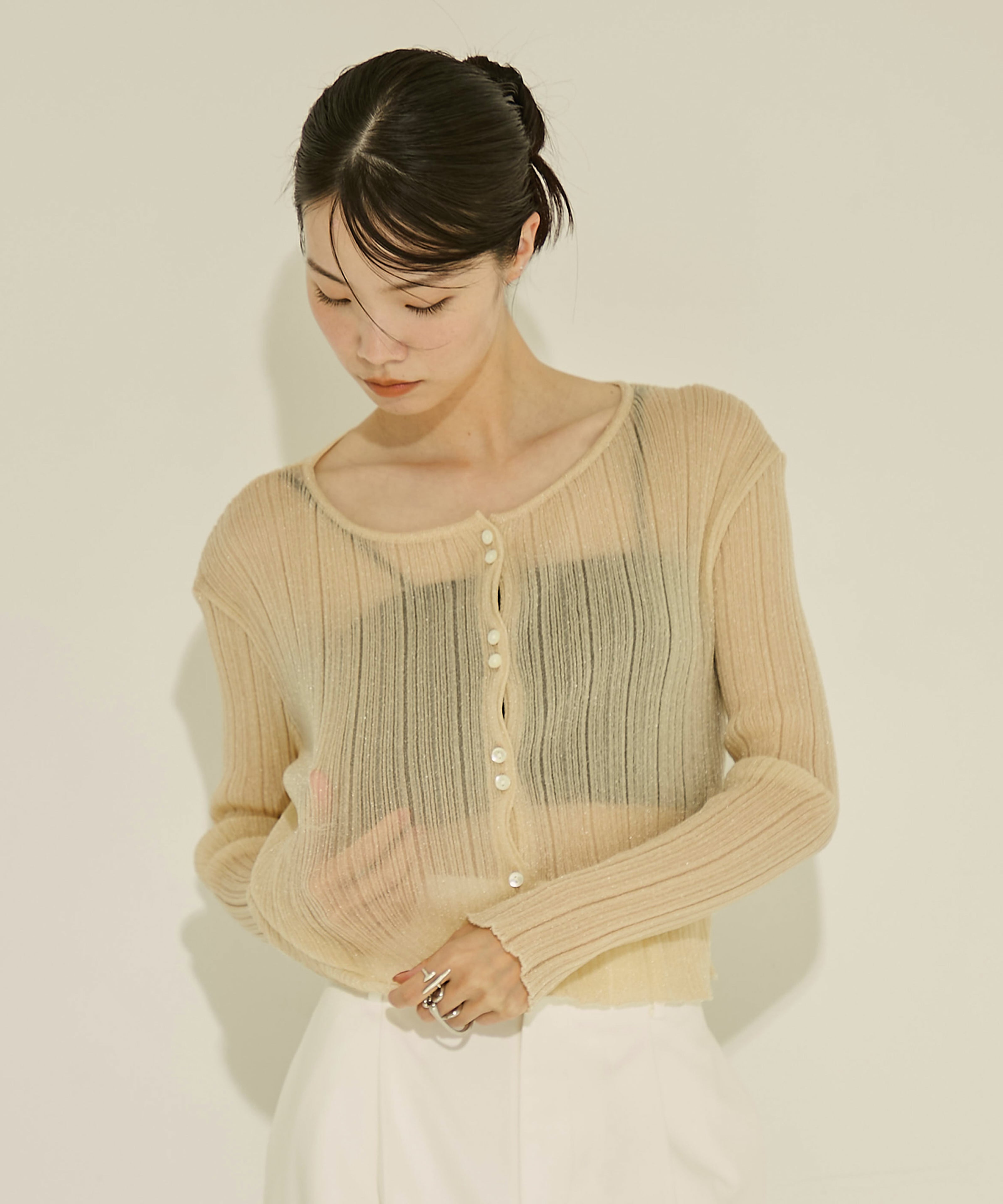 SHEER RANDOM LIB KNIT STUDIOUS