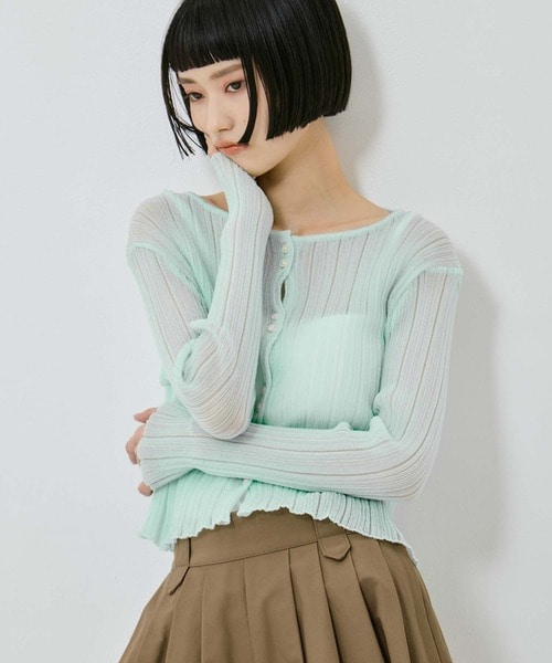 SHEER RANDOM LIB KNIT STUDIOUS