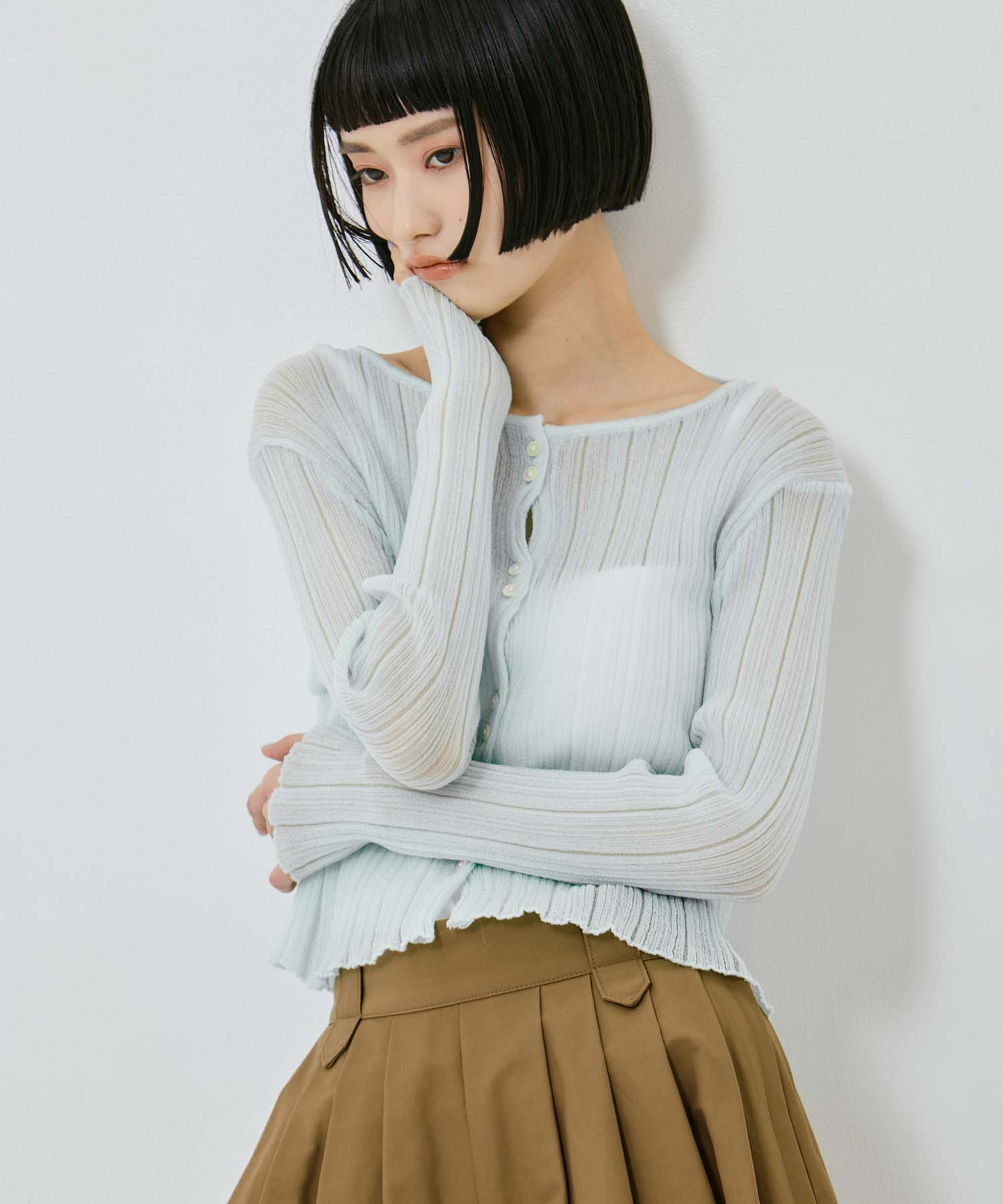 SHEER RANDOM LIB KNIT STUDIOUS