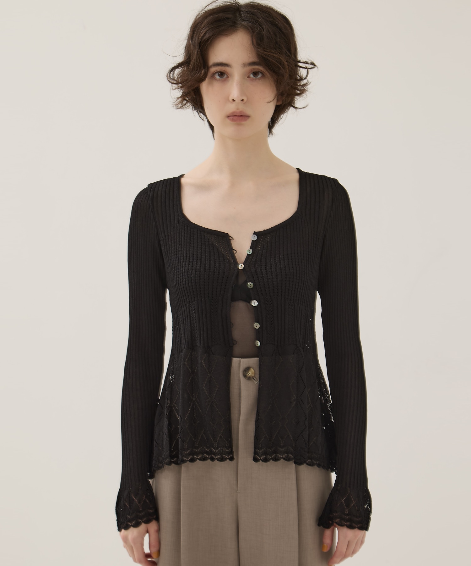 Lace Knit Cardigan EMILY ODA