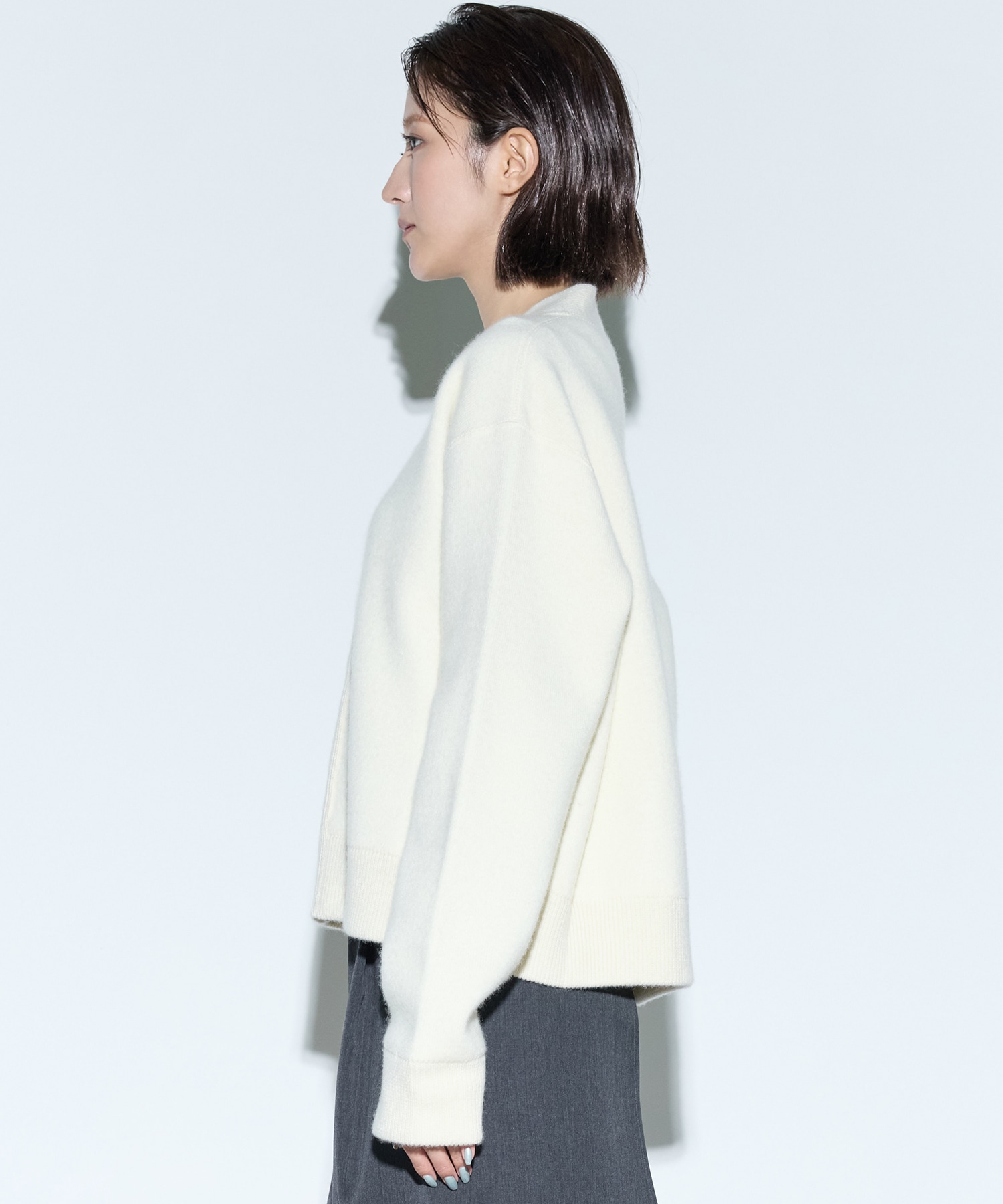 トップス THE RERACS CARDIGAN 50%OFF】THE RERACS ザ・リラクス ニットカーディガン モヘヤxシルク