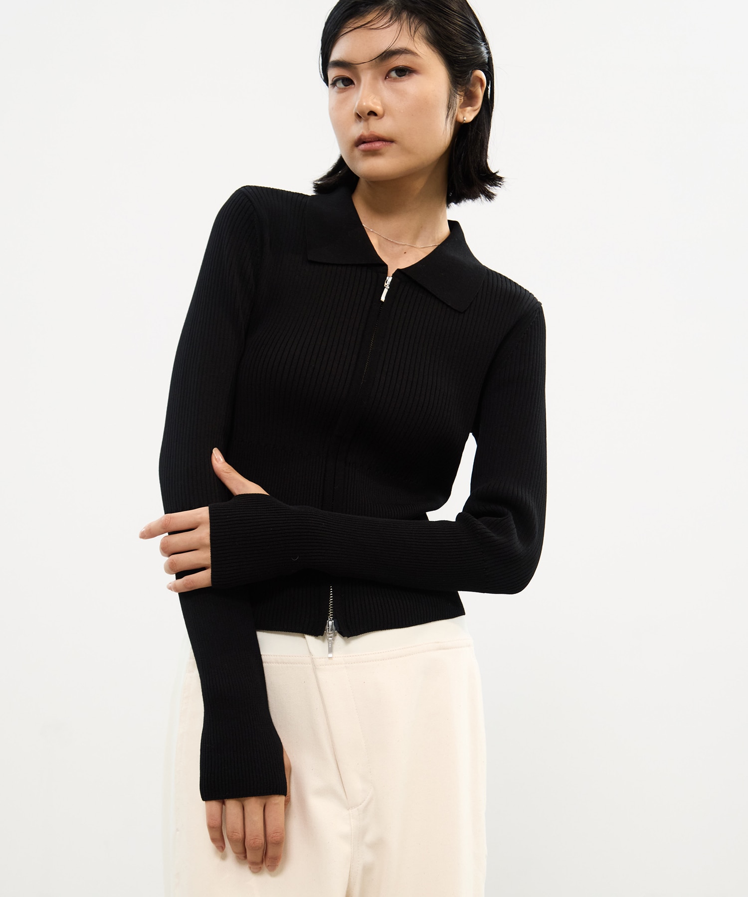 ZIP UP POLO KNIT STUDIOUS