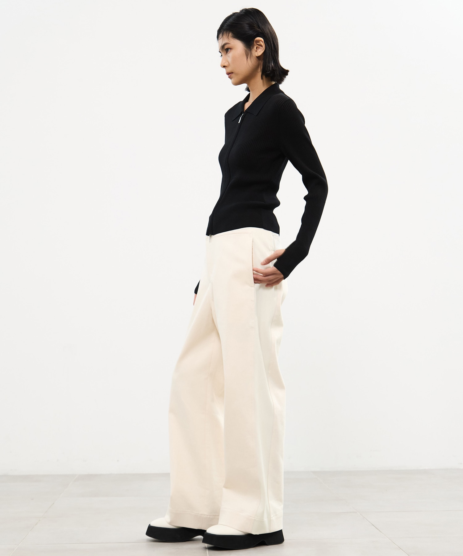 ZIP UP POLO KNIT STUDIOUS