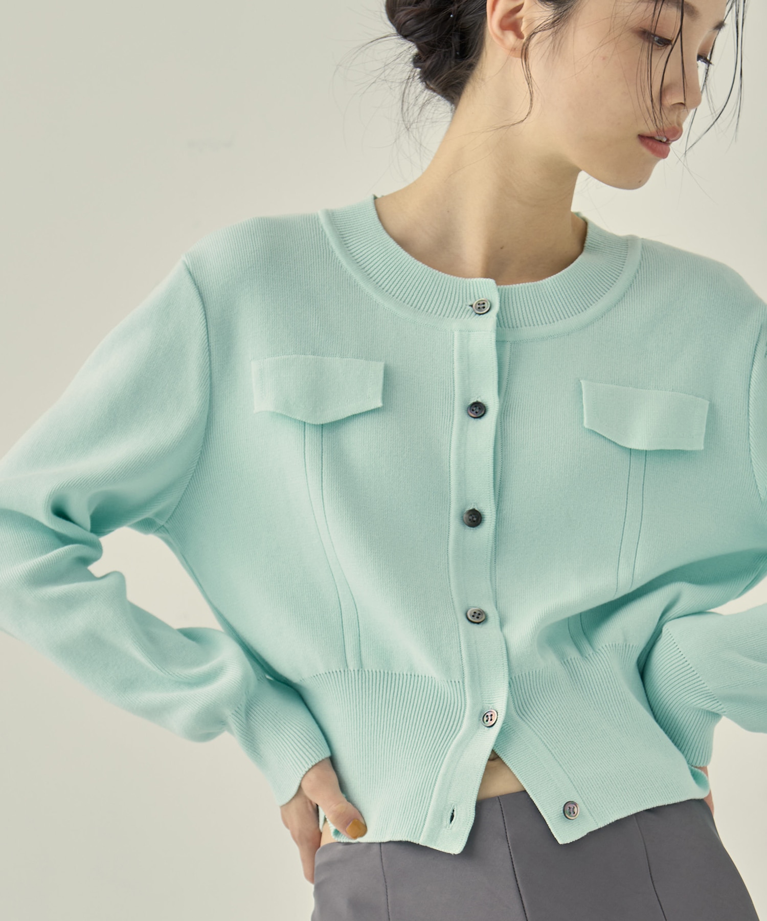 POCKET KNIT CARDIGAN STUDIOUS