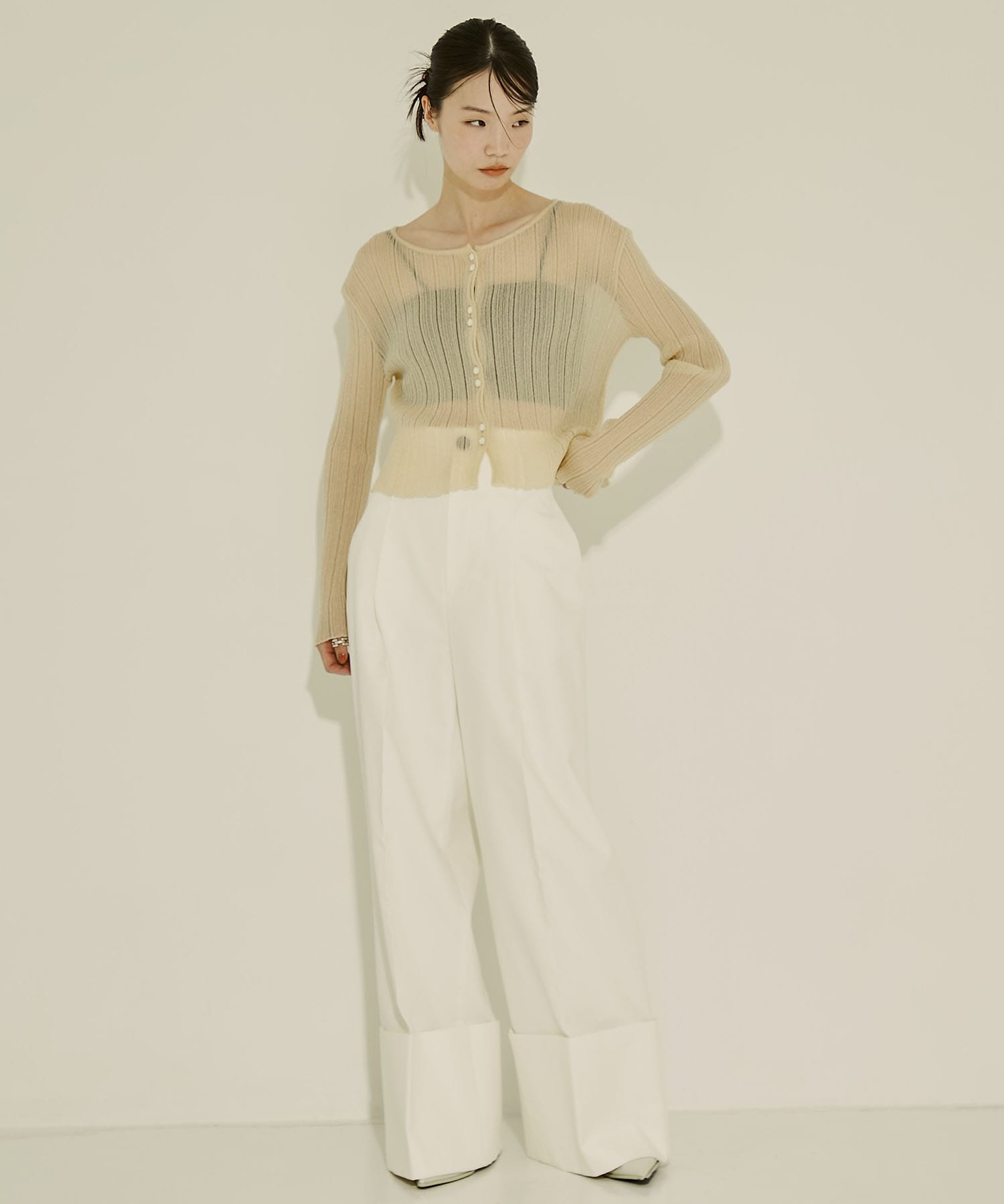 Wide Double Hem Trousers STUDIOUS